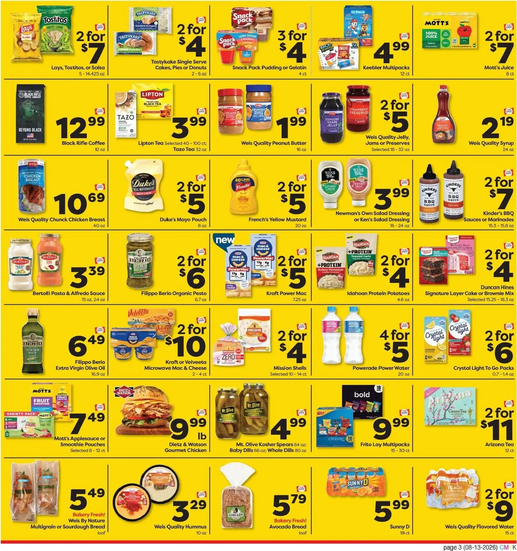 Weekly ad Current Weis Markets - Price Lock leaflet valid from Thursday 08/13/2026 to Wednesday 09/09/2026 from August 13 to September 9 2026 - Page 3