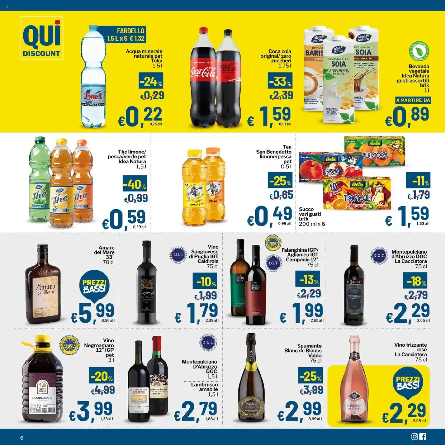 Qui Discount volantino dal 11/08/2026 - online Offerte da 11 agosto a 23 agosto di 2026 - Pagina del volantino 6