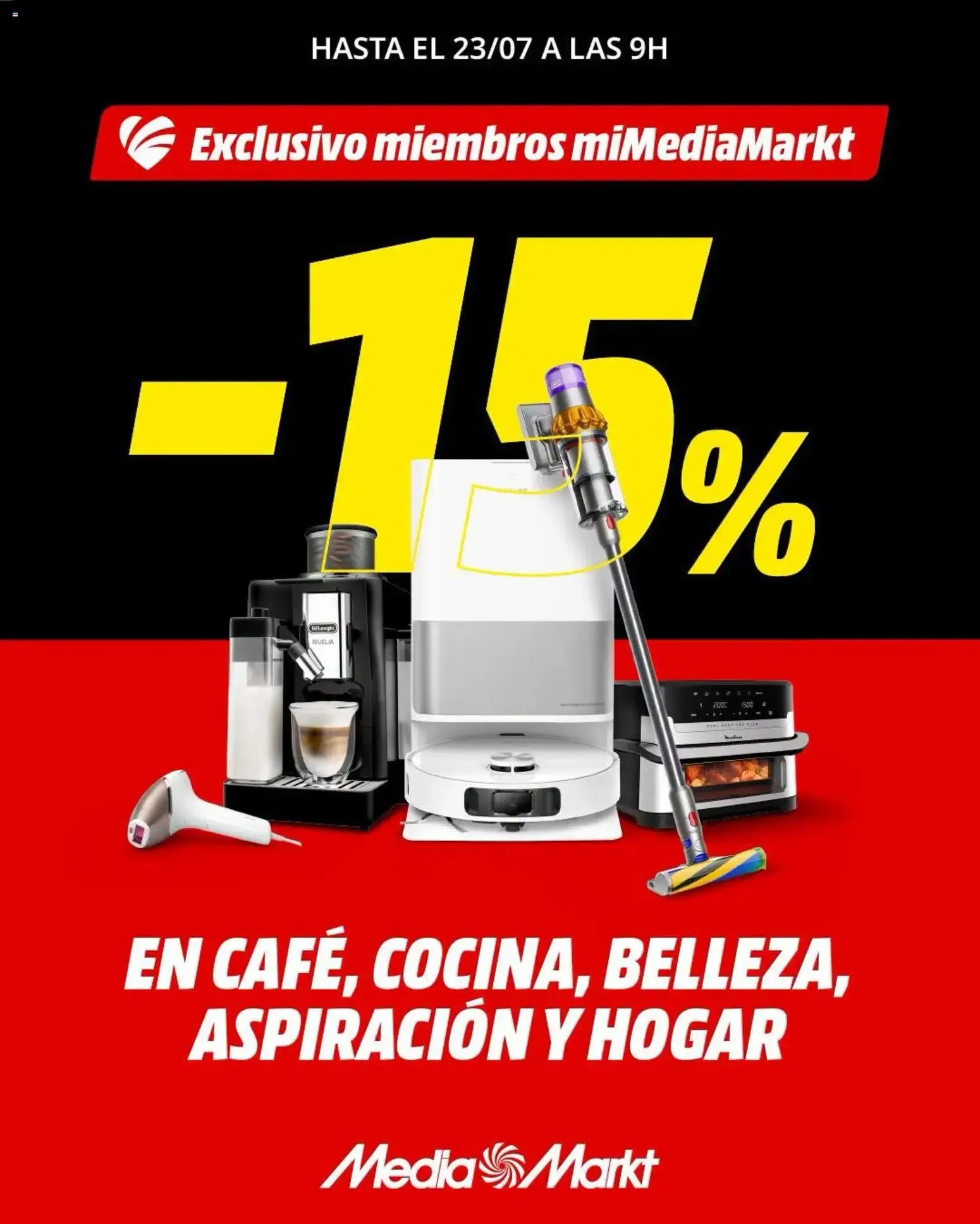 Oferta Exclusiva MiMediaMarkt: -15% en Hogar y Electrodomésticos