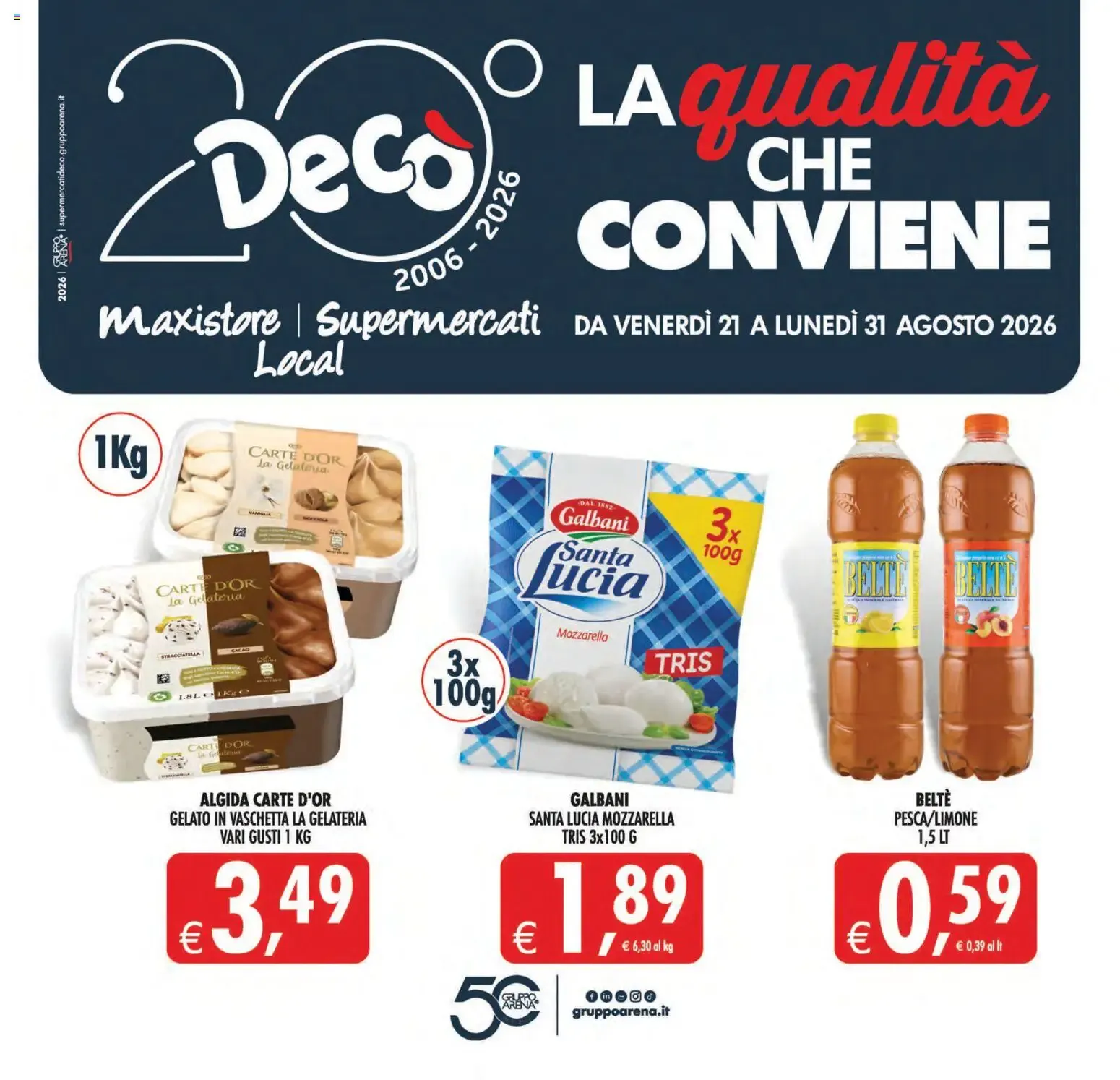 Nuovo Decò volantino Maxistore, Supermercati, Local Sicilia dal 21/08/2026 > offerte anteprima 🛍️ da 21 agosto a 31 agosto di 2026 - Pagina del volantino 1