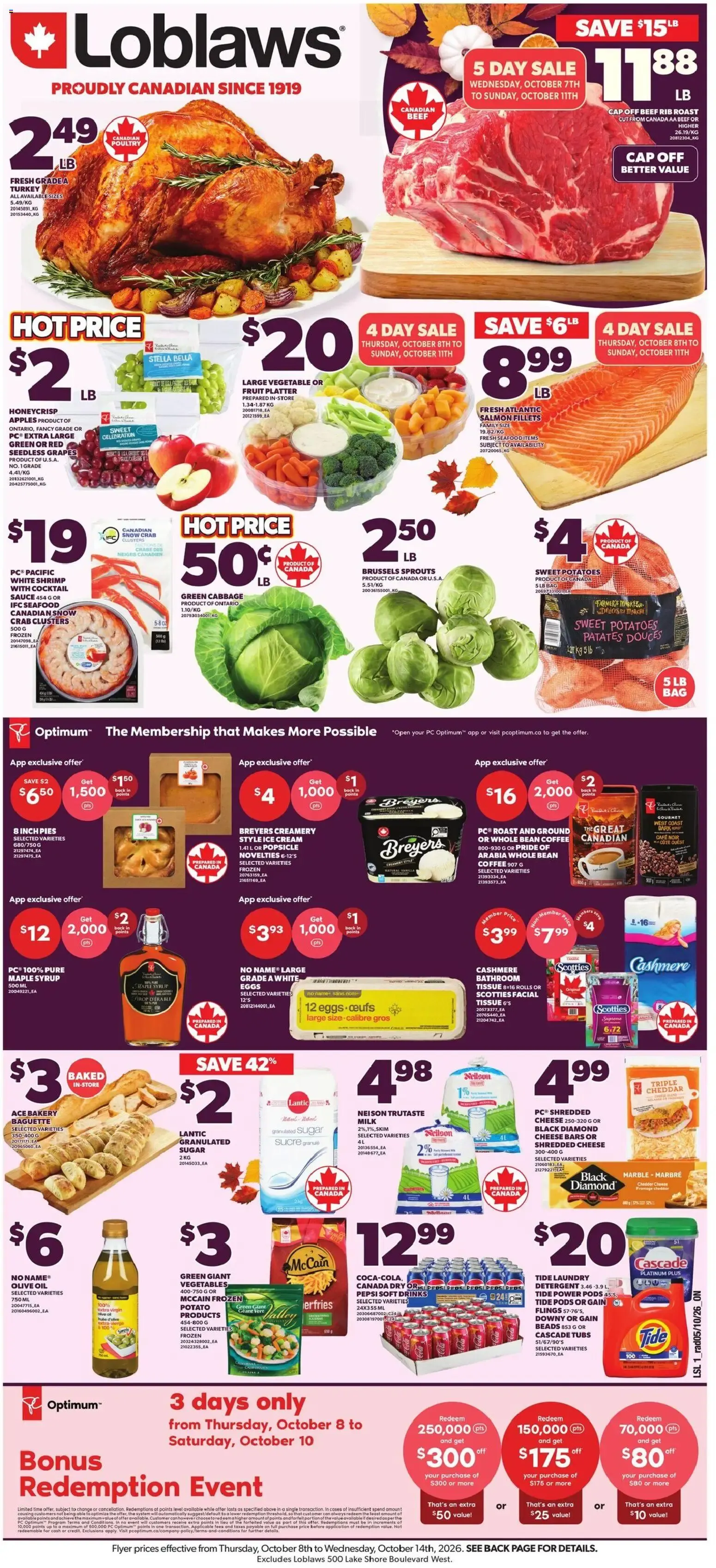 Loblaws weekly flyer / circulaire from Oct 8, 2026 > weekly specials & deals from October 8 to October 14 2026 - flyer page 1