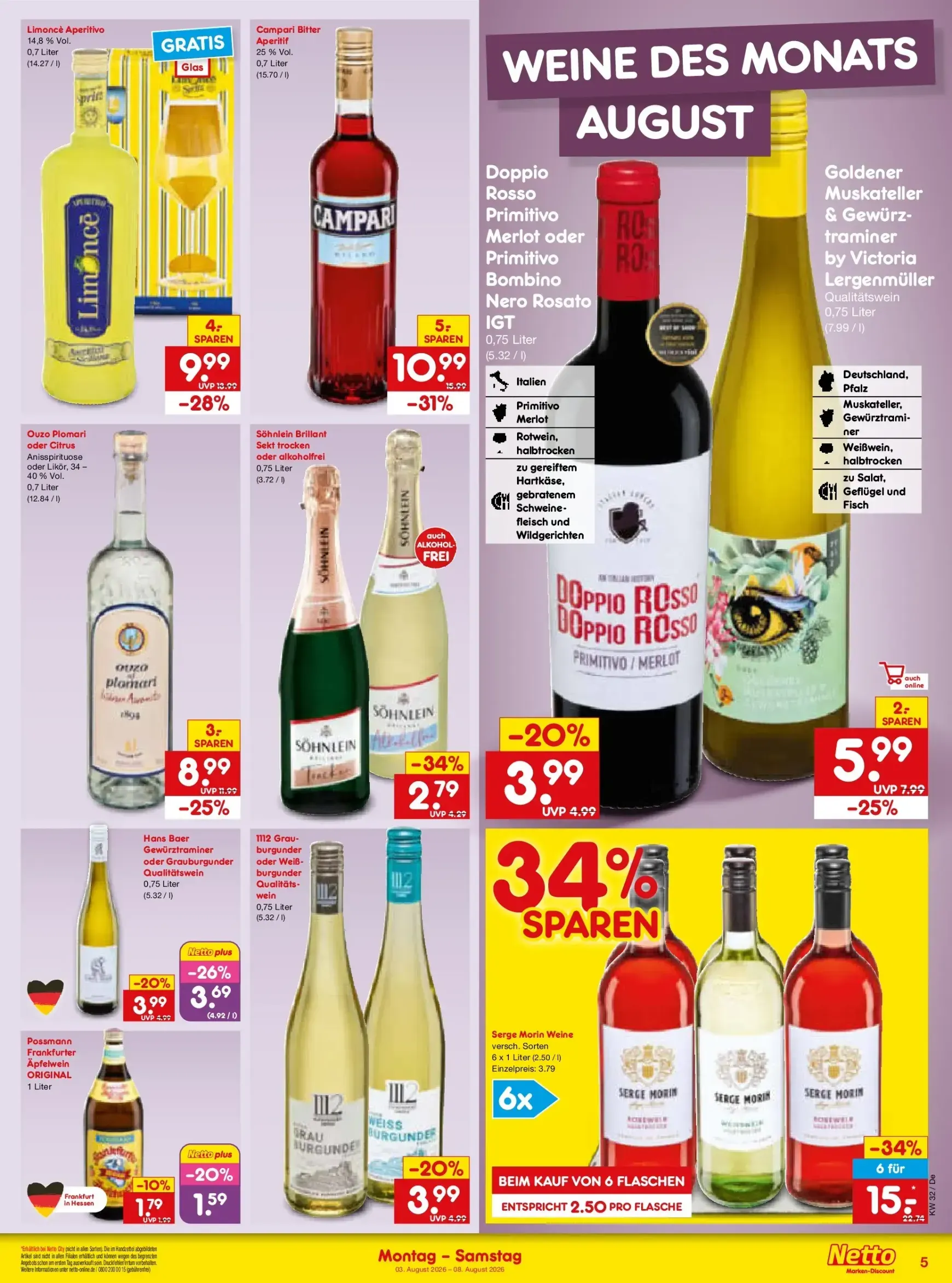Netto Marken Discount - Super Wochenende Prospekt – von Donnerstag 06.08.2026 bis Samstag 08.08.2026 von 6. August bis 8. August 2026 - Prospekt seite 15