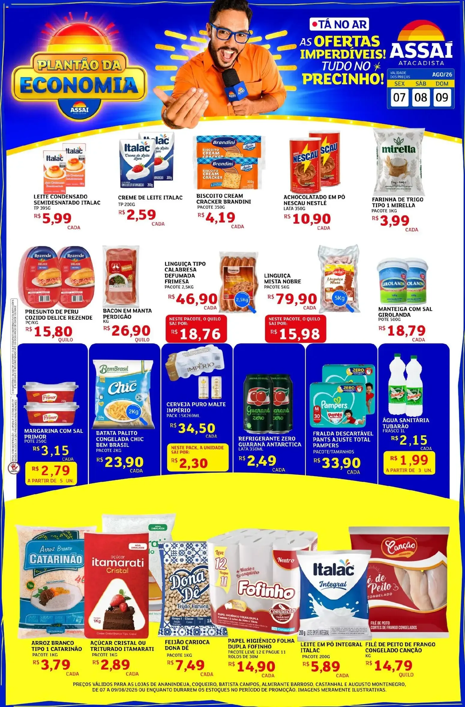 Encarte de Assaí Atacadista ofertas - PA de 07/08/2026 | Promoções Online 7 de agosto até 9 de agosto 2026 - Pagina 1