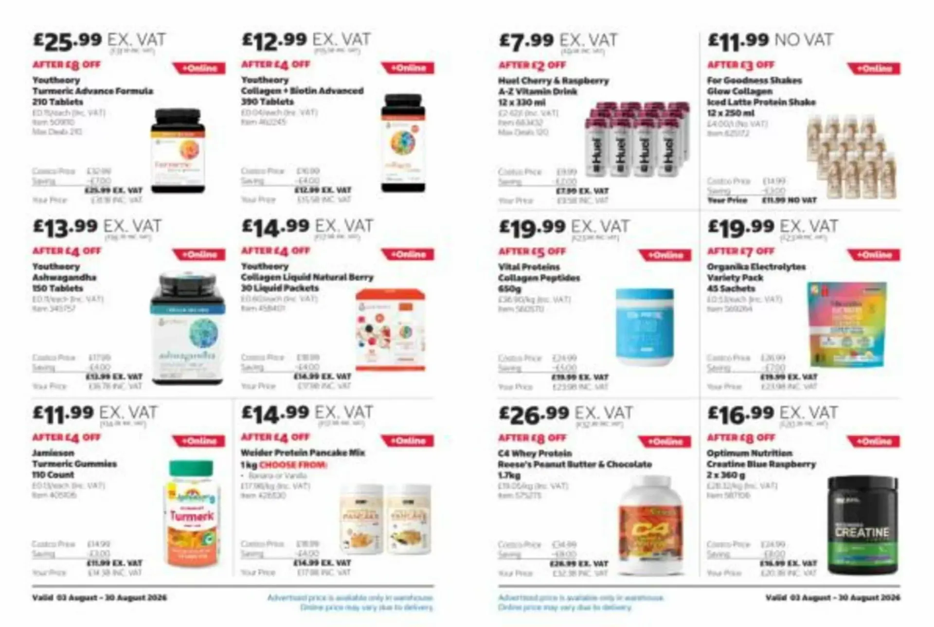 Costco leaflet from 3 August to 30 August 2026 - Catalogue Page 12