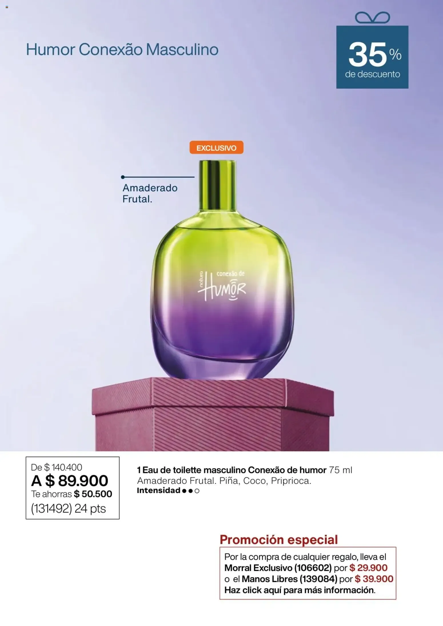 Ofertas de Natura Humor Conexão Masculino 4 de agosto al 31 de agosto 2026 - Página 1 del catálogo