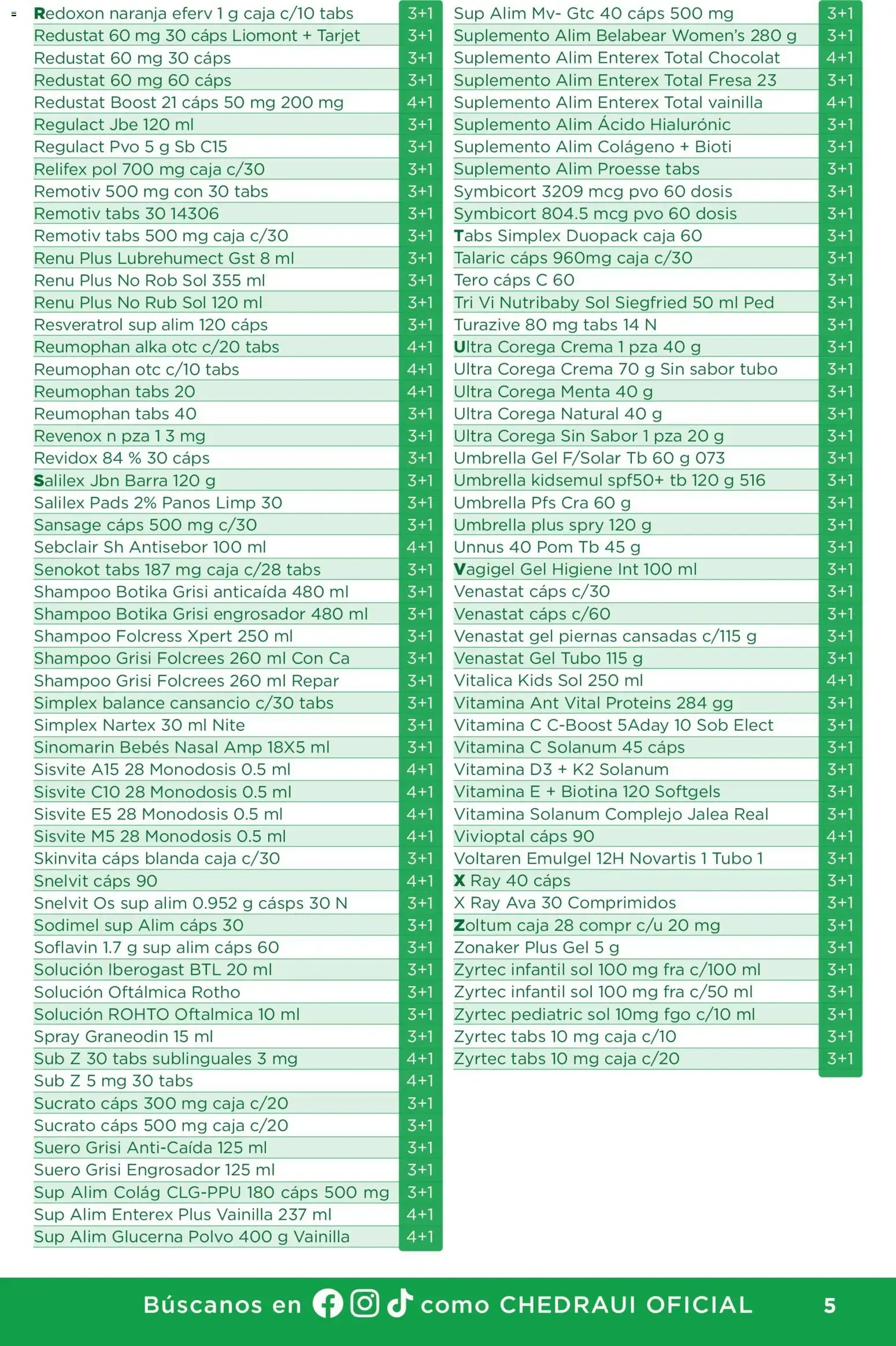 Catálogo de Chedraui folleto Plan de farmacia (01/07/2026 - 30/09/2026) - catálogo en línea 1 de julio al 30 de septiembre 2026 - Pagina 5