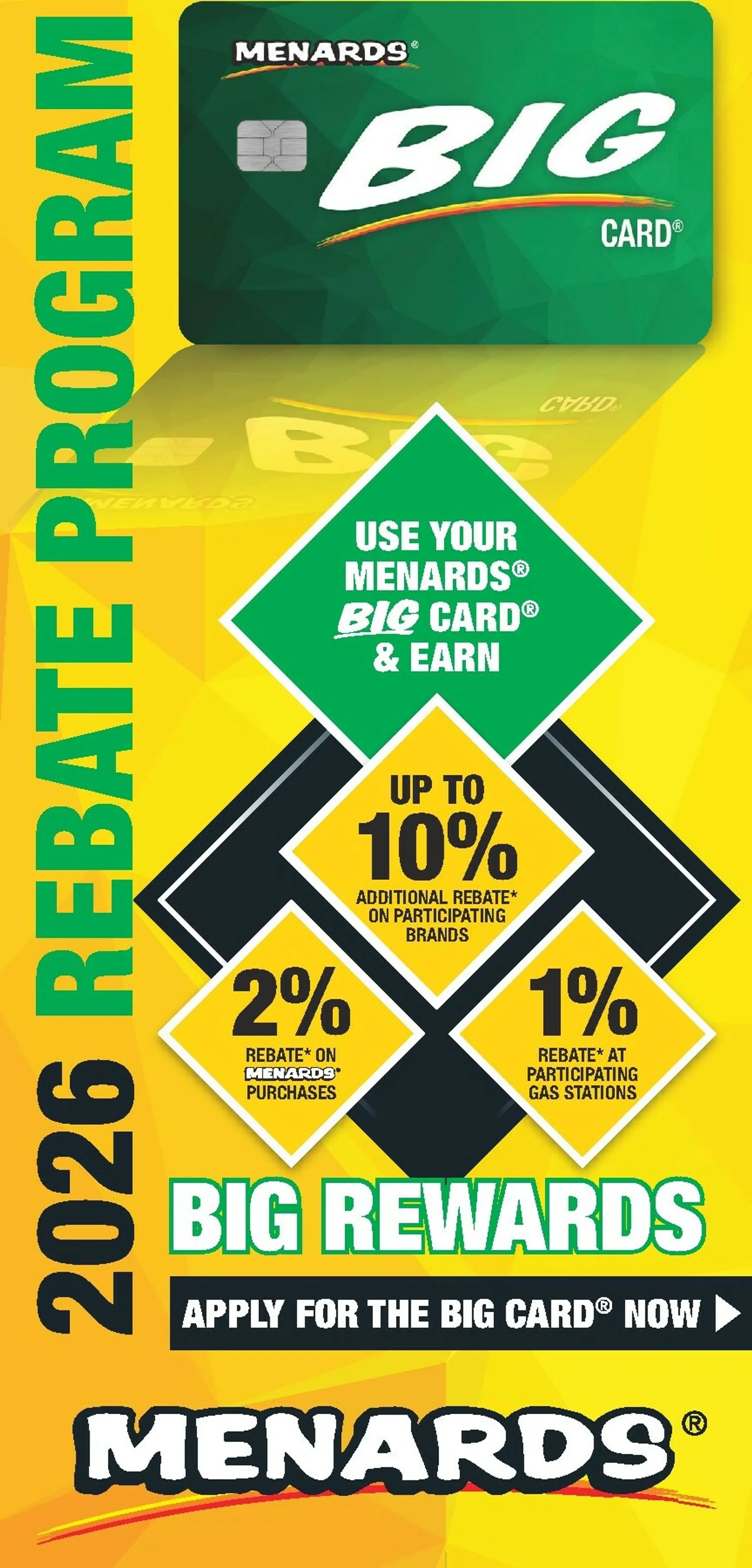 Current Menards - Big Card leaflet valid from Thursday 01/01/2026 to Thursday 12/31/2026