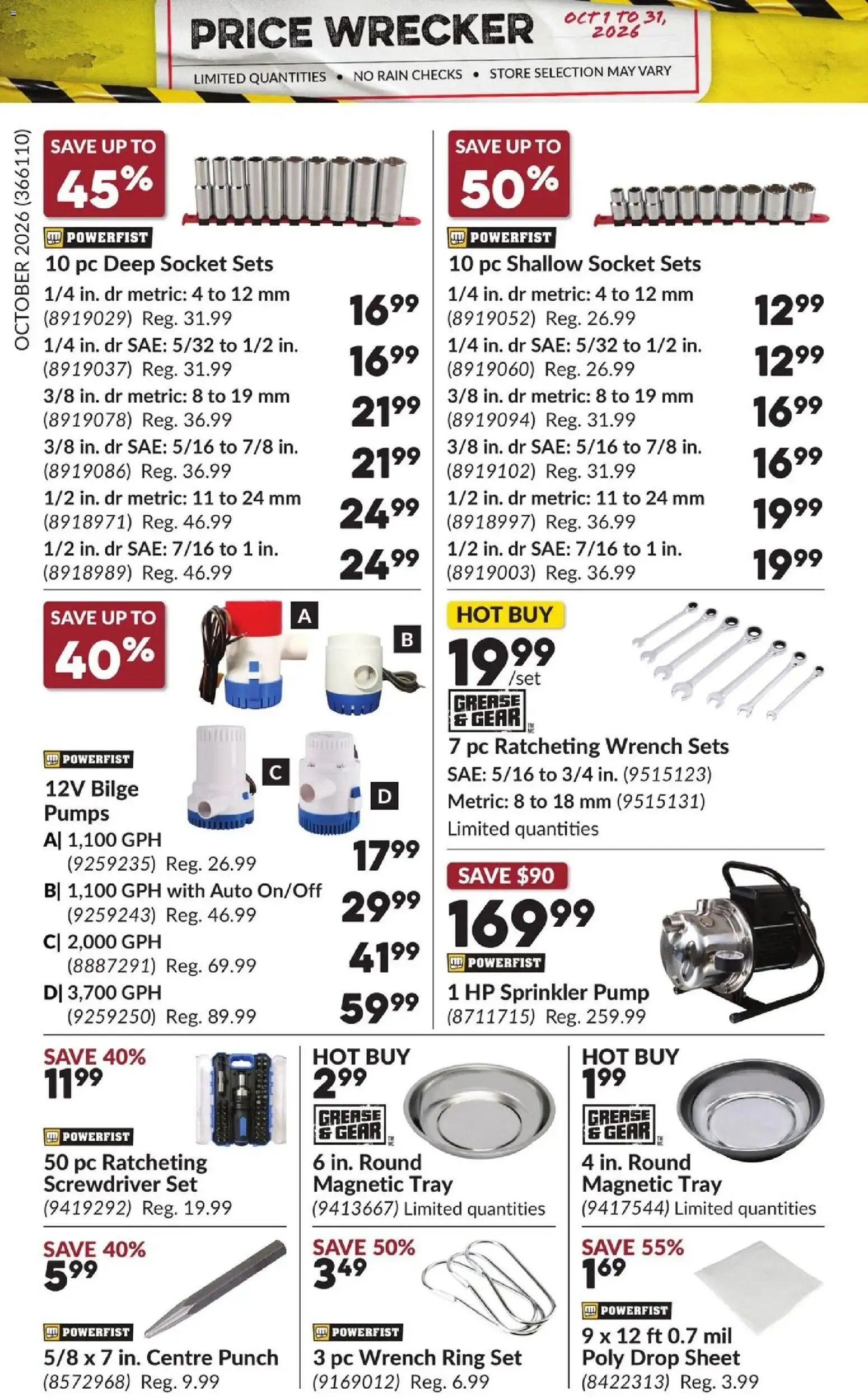Princess Auto flyer - Price Wrecker from Oct 1, 2026 > weekly specials & deals from October 1 to October 31 2026 - flyer page 3