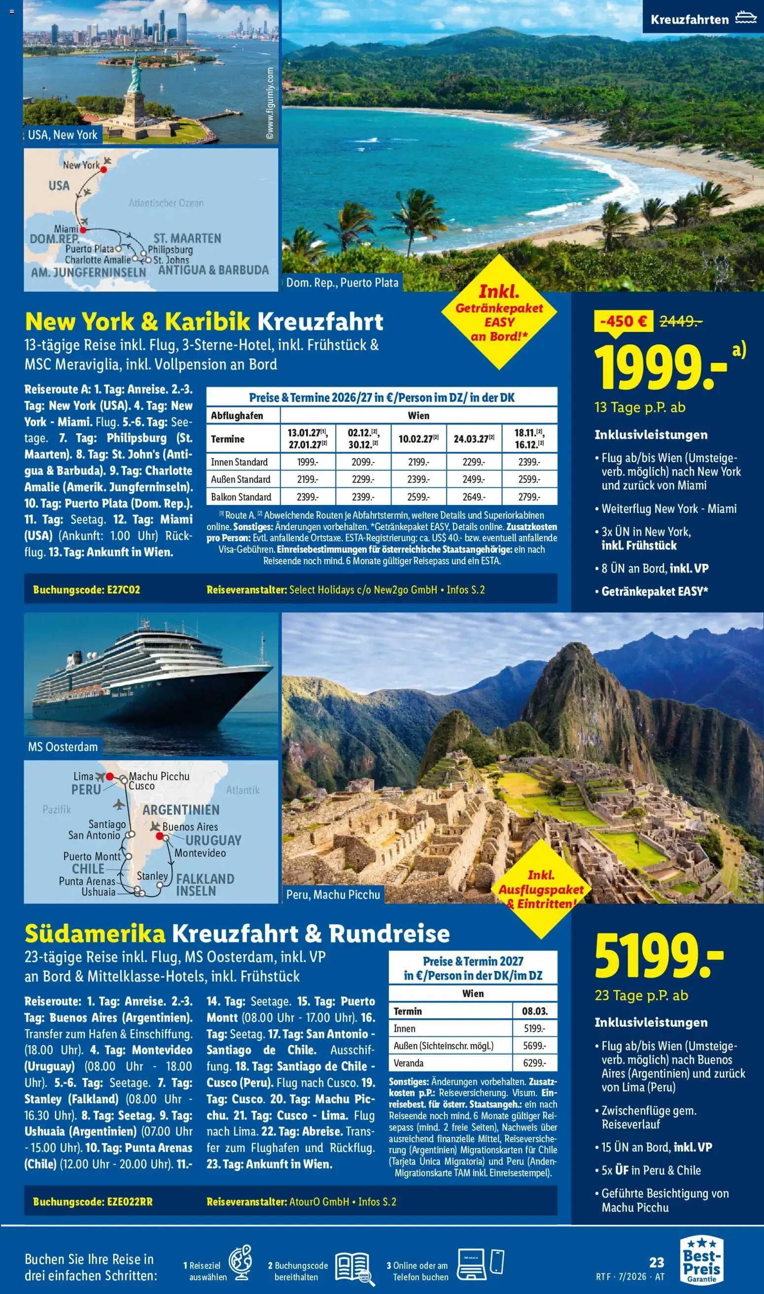 Lidl Juli/August Reise - Highlights ab 15.07.2026 - Angebote ab donnerstag von 15. Juli bis 15. August 2026 - Flugblätt seite  23