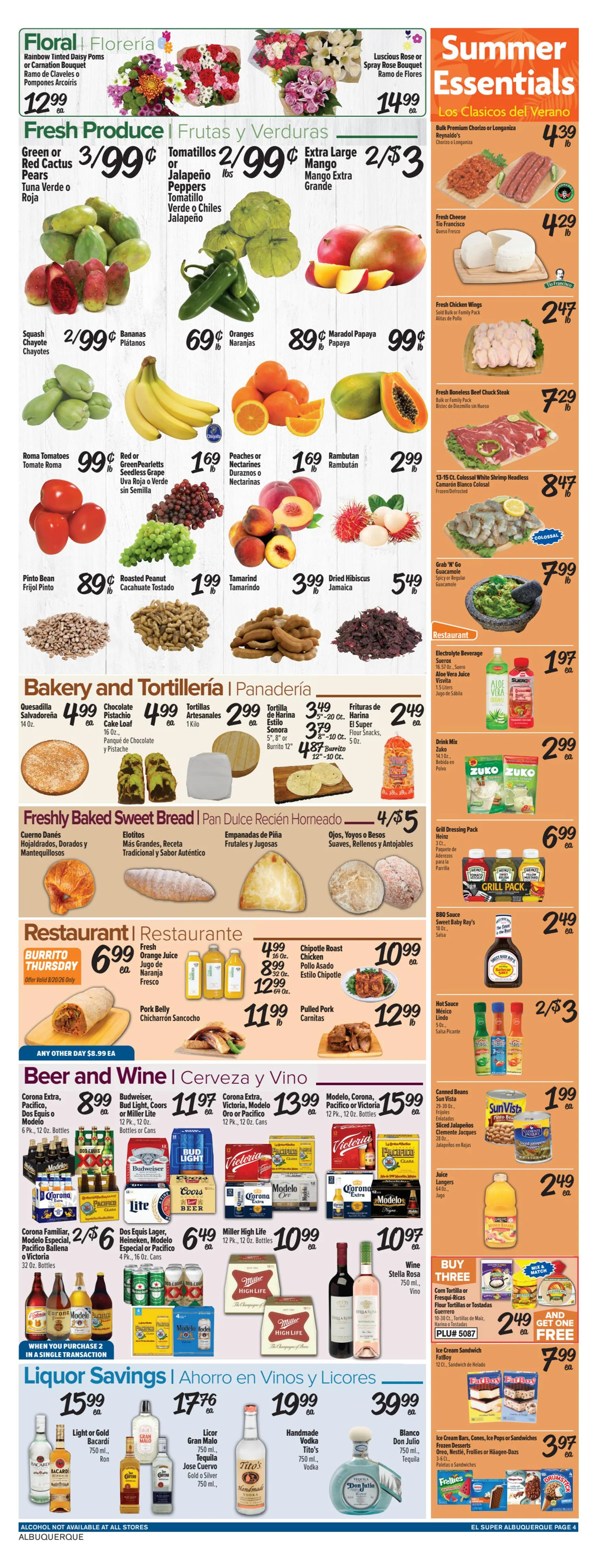 Weekly promotion El Super spanning from August 19 to August 25 2026 - Page 4 for Catalogue 365
