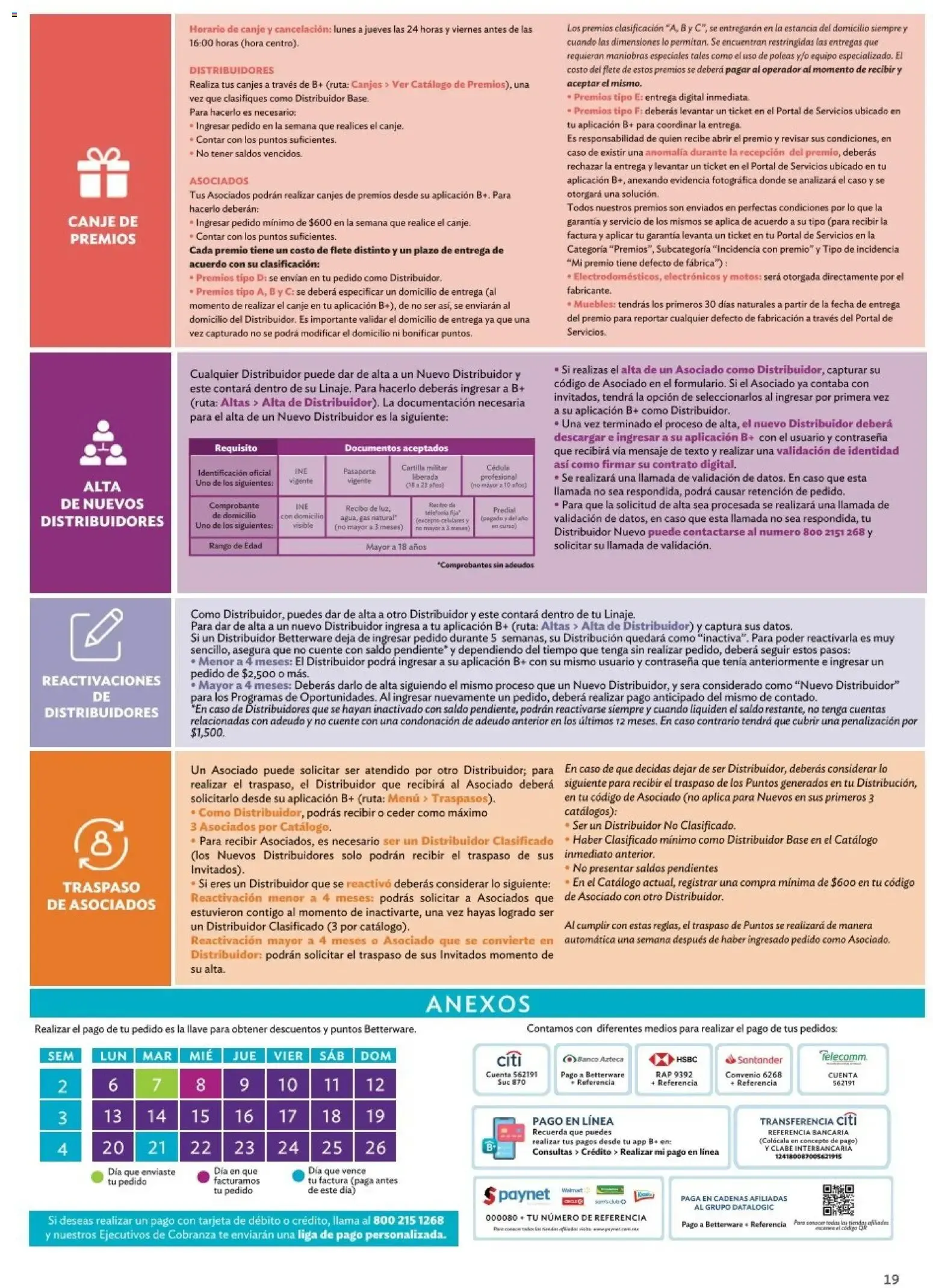 Catálogo de Betterware Programas de Oportunidades para Asociados y Distribuidores 1 de enero al 31 de agosto 2026 - Pagina 19