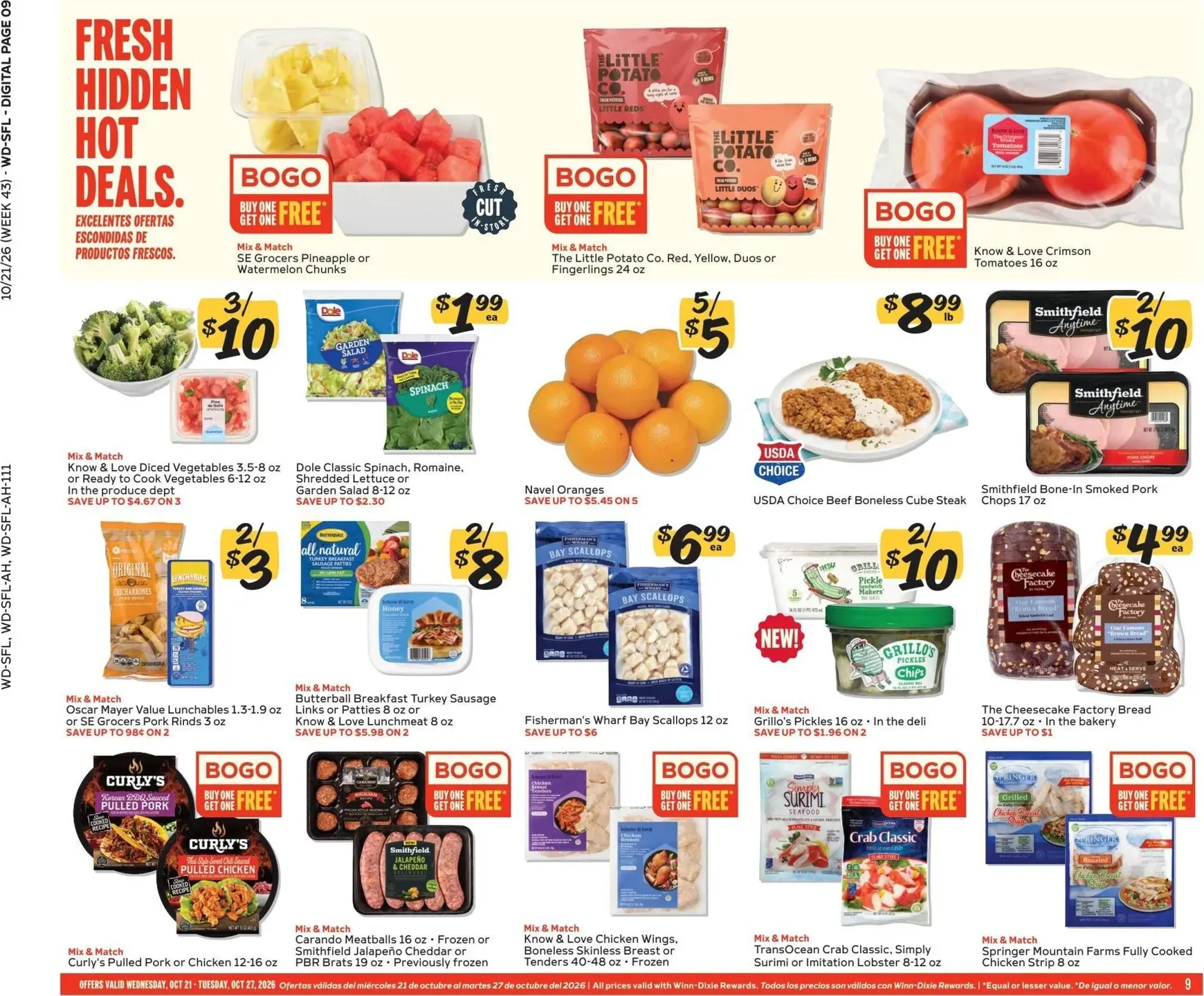 Weekly promotion Current Winn-Dixie leaflet valid from Wednesday 10/21/2026 to Tuesday 10/27/2026 spanning from October 21 to October 27 2026 - Page 9 for Catalogue 365