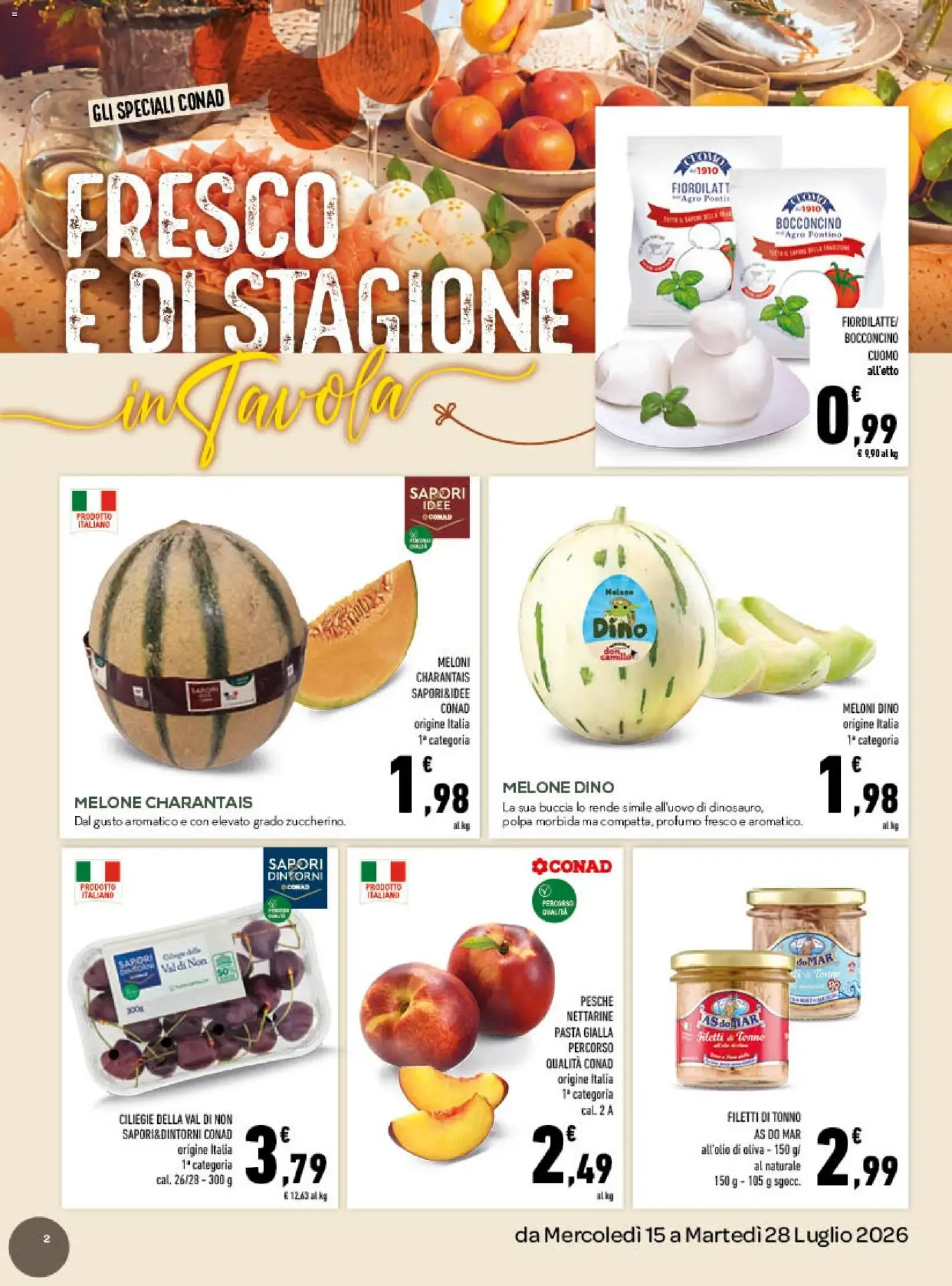 Gli Speciali Conad: Fresco e di Stagione da 15 luglio a 28 luglio di 2026 - Pagina del volantino 2
