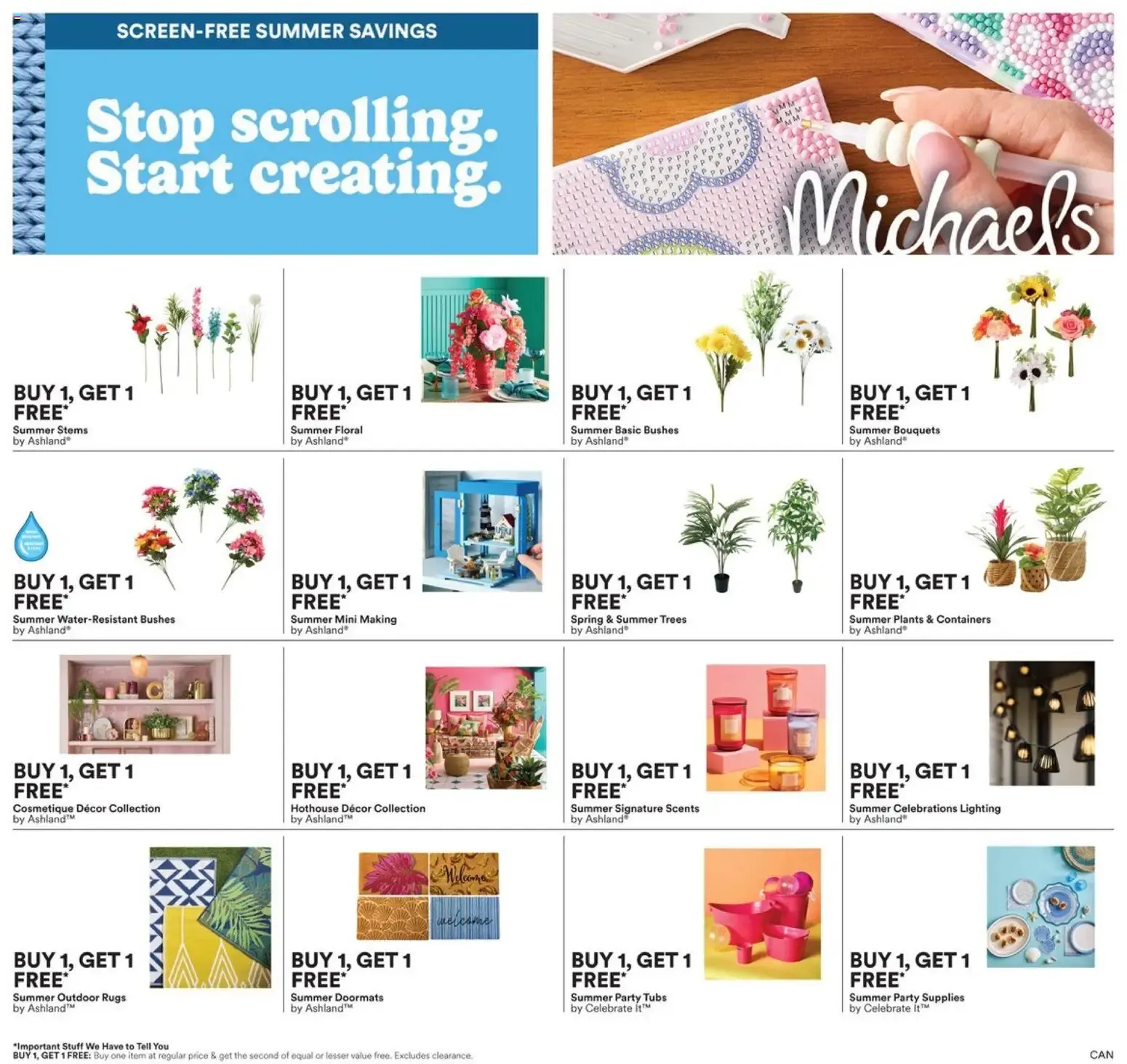 Michaels: Screen-Free Summer Savings from June 12 to June 18 2026 - flyer page 1