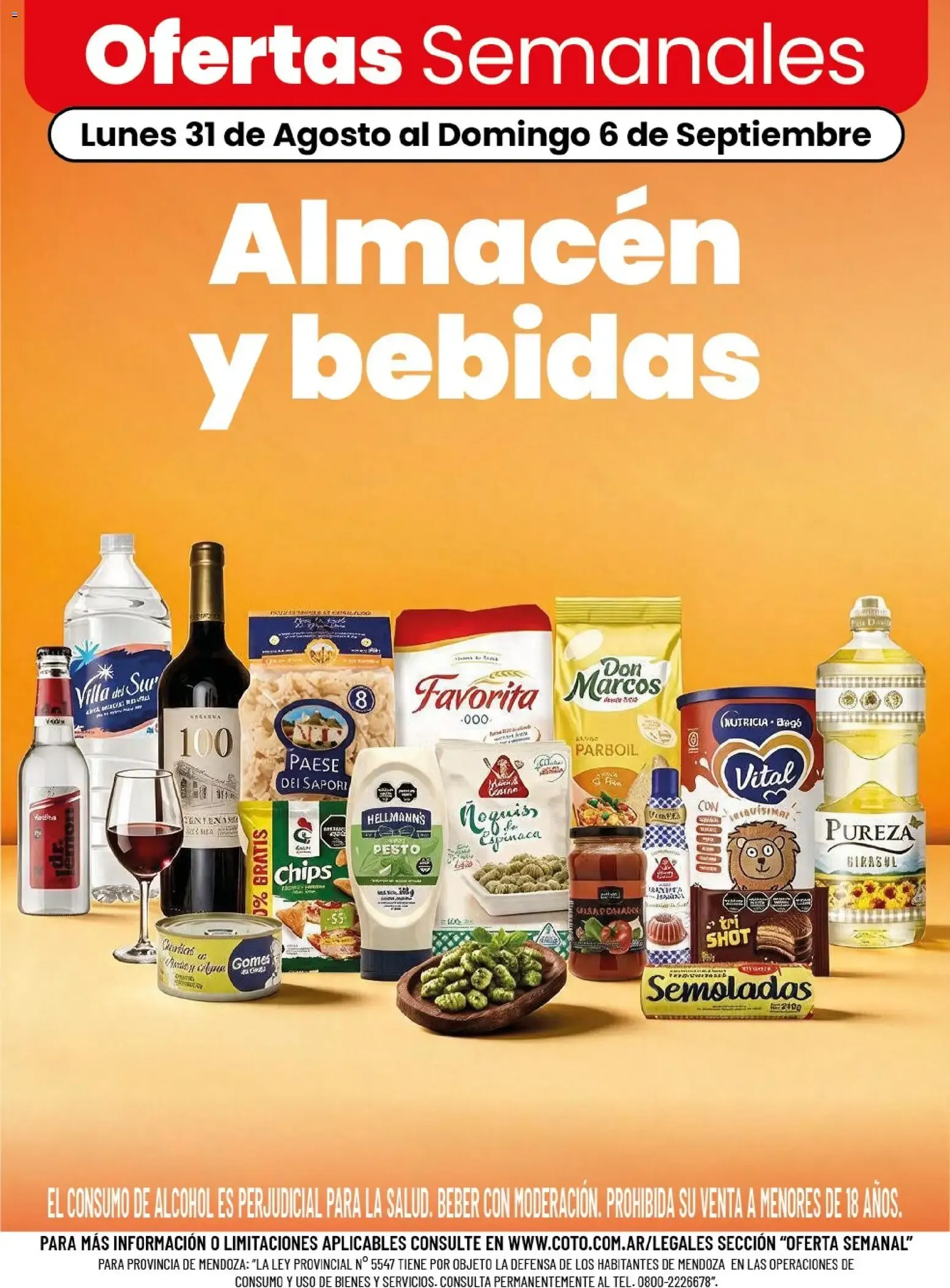 Ofertas de Ofertas Semanales Almacén y bebidas 31 de agosto al 6 de septiembre 2026 - Página 1 del catálogo