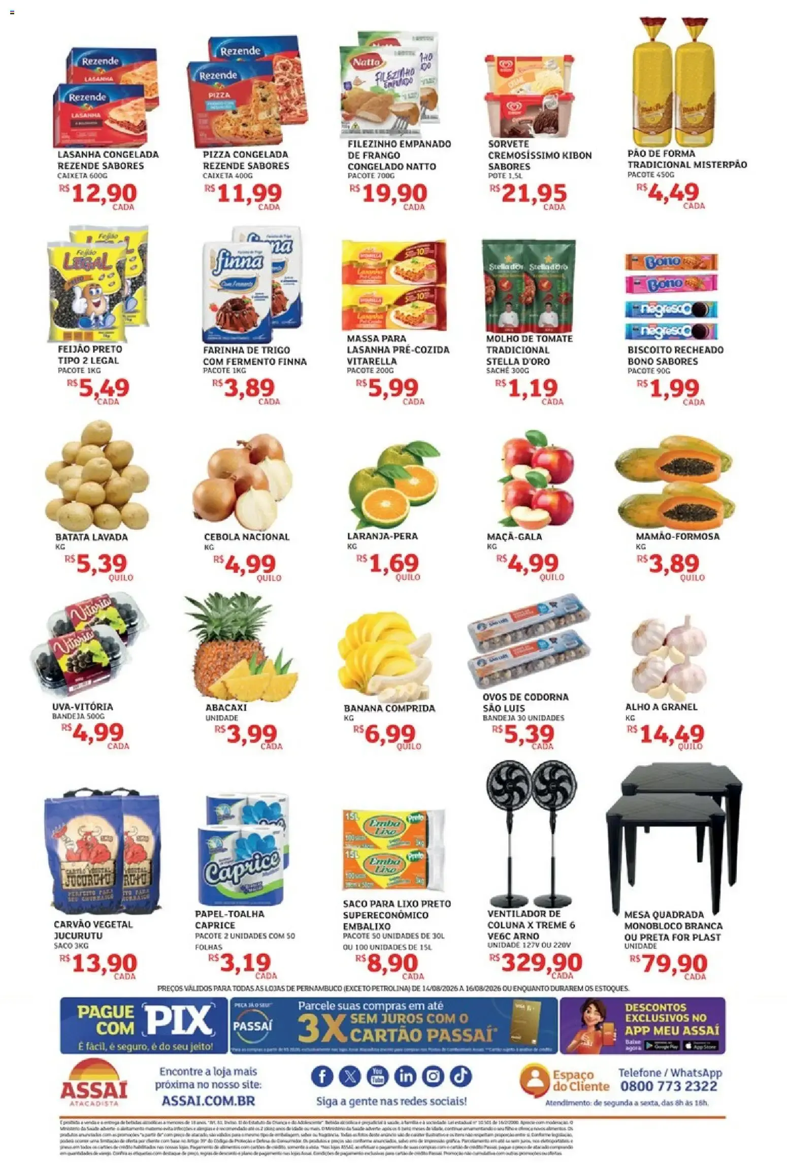 Encarte de Fim de Semana Carrinho CHEIO - Assaí Atacadista 14 de agosto até 16 de agosto 2026 - Pagina 2