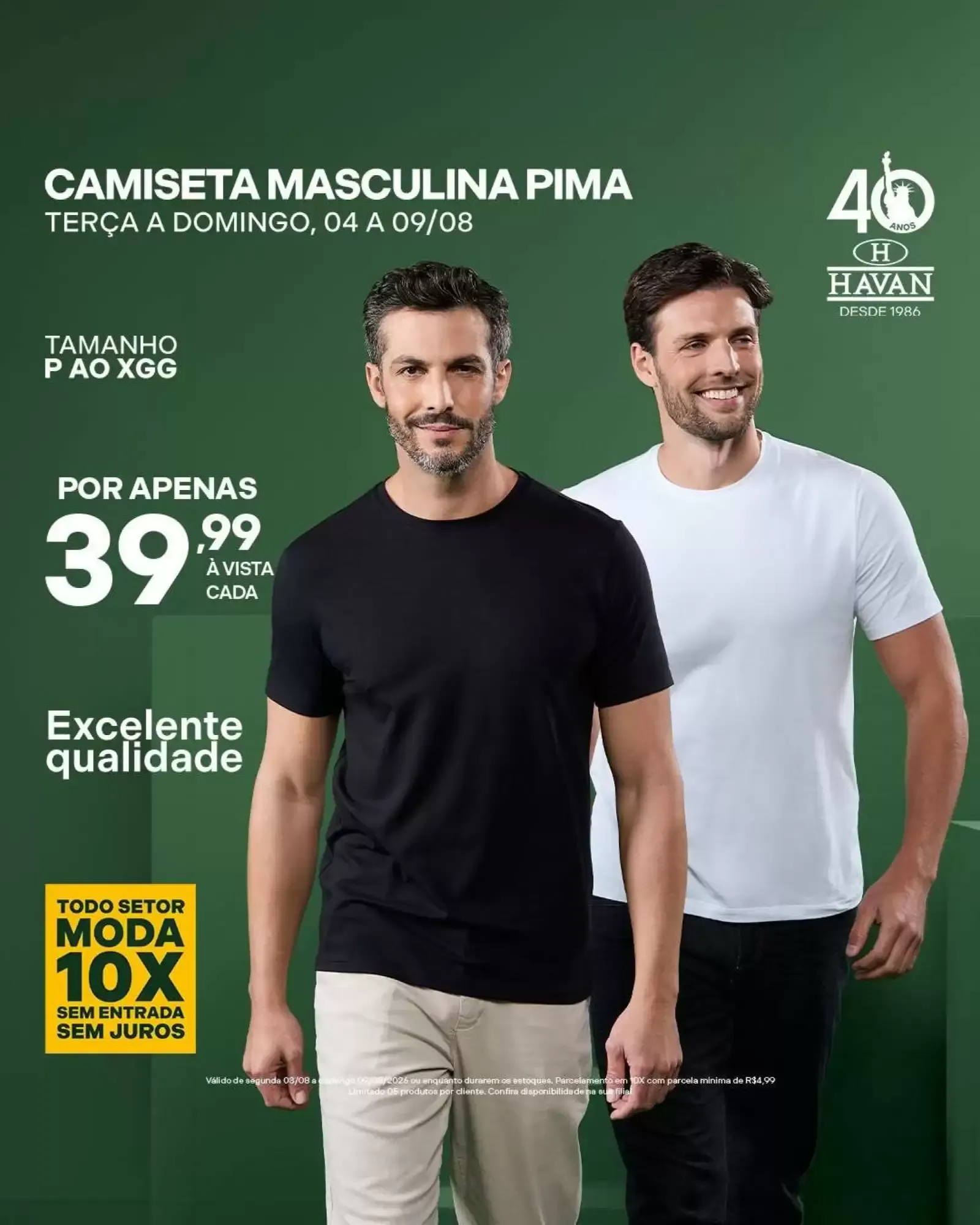 CAMISETA MASCULINA PIMA