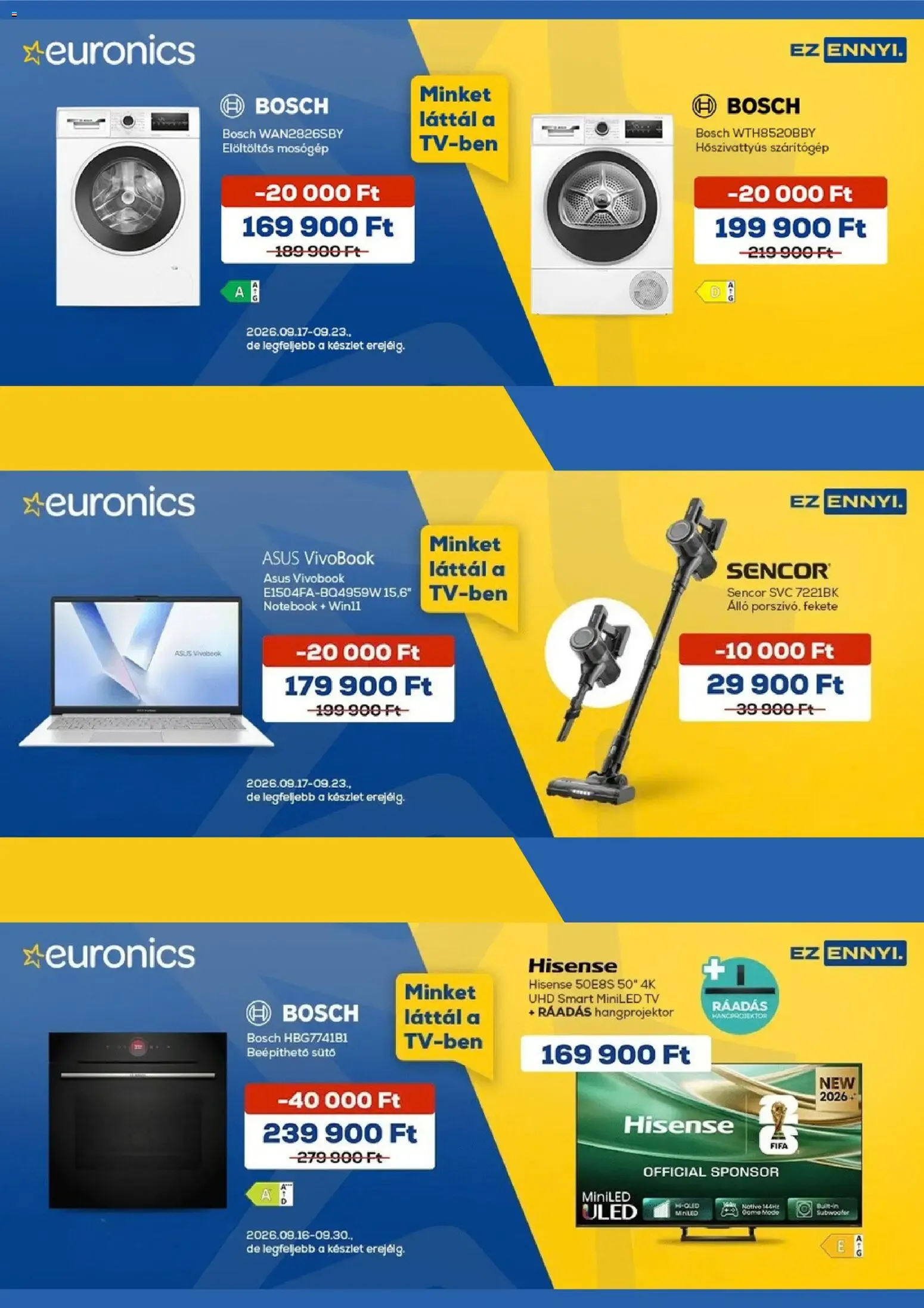 Katalógus Euronics akciós újság - 2026.09.17. -tól/töl > akció, lapozható szórólap 🛍️ szeptember 17.-tól szeptember 30.-ig 2026. - Oldal 2