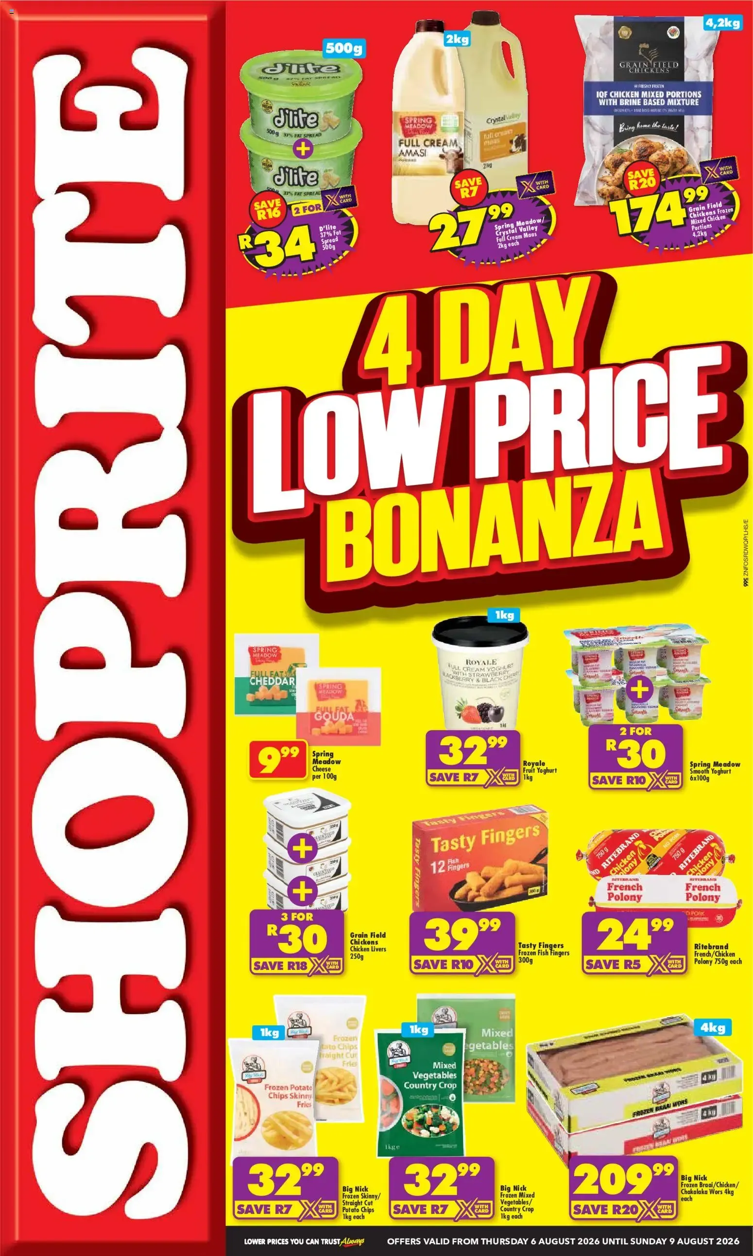 Shoprite Low Price Bonanza (06/08/2026 - 09/08/2026) → Online Catalogue from 6 August to 9 August 2026 - Catalogue Page 1