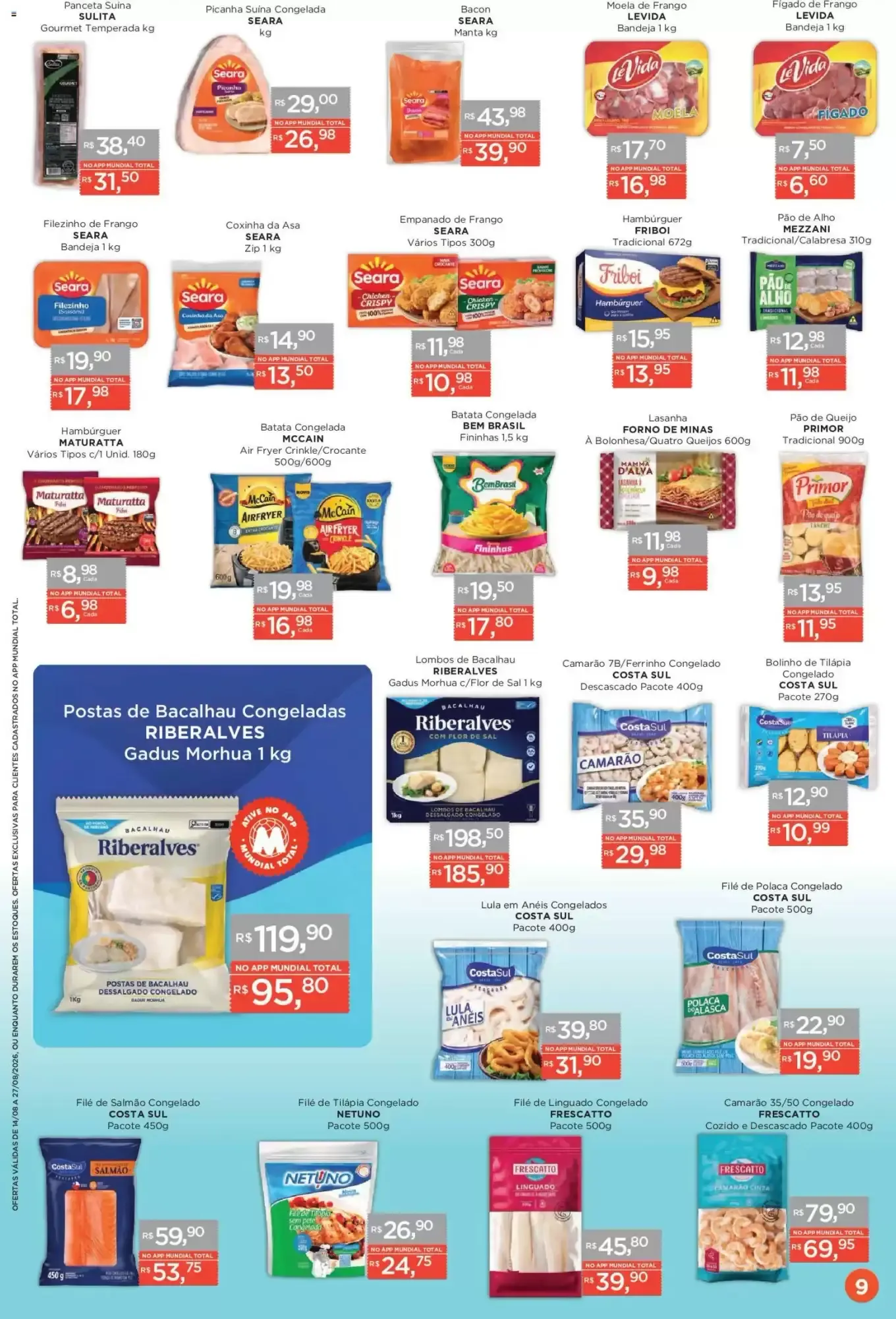 Encarte de Encarte Supermercados Mundial 14 de agosto até 27 de agosto 2026 - Pagina 9