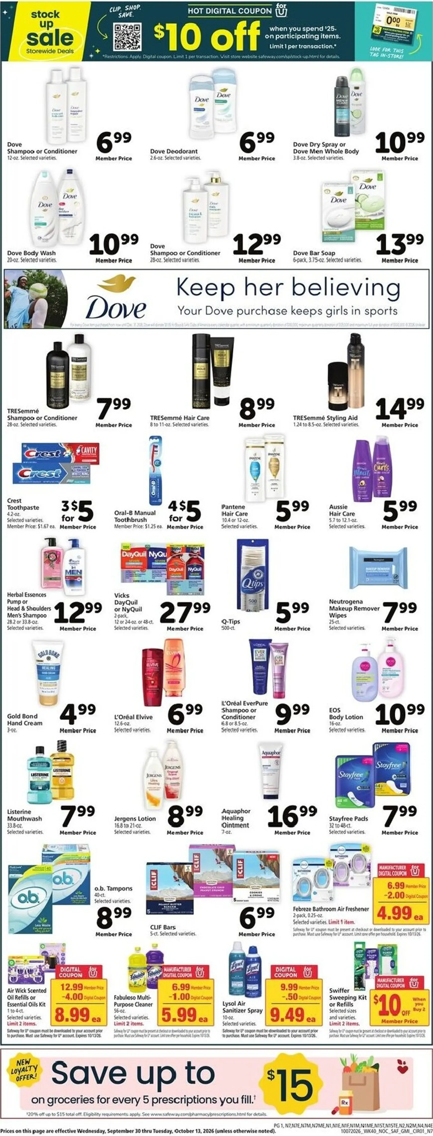 Weekly ad Current Safeway leaflet valid from Wednesday 10/07/2026 to Tuesday 10/13/2026 from October 7 to October 13 2026 - Page 8