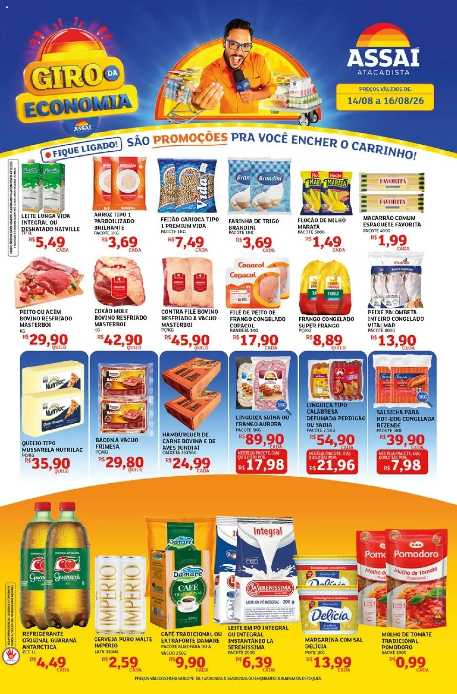 Encarte de Assaí Atacadista - Giro da Economia 14 de agosto até 16 de agosto 2026 - Pagina 1
