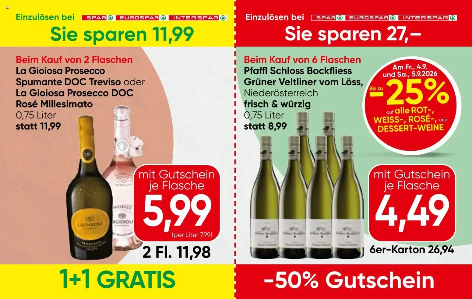 Spar Gutscheinheft (03.09.2026) - Angebote und Prospekt von 3. September bis 23. September 2026 - Flugblätt seite  8
