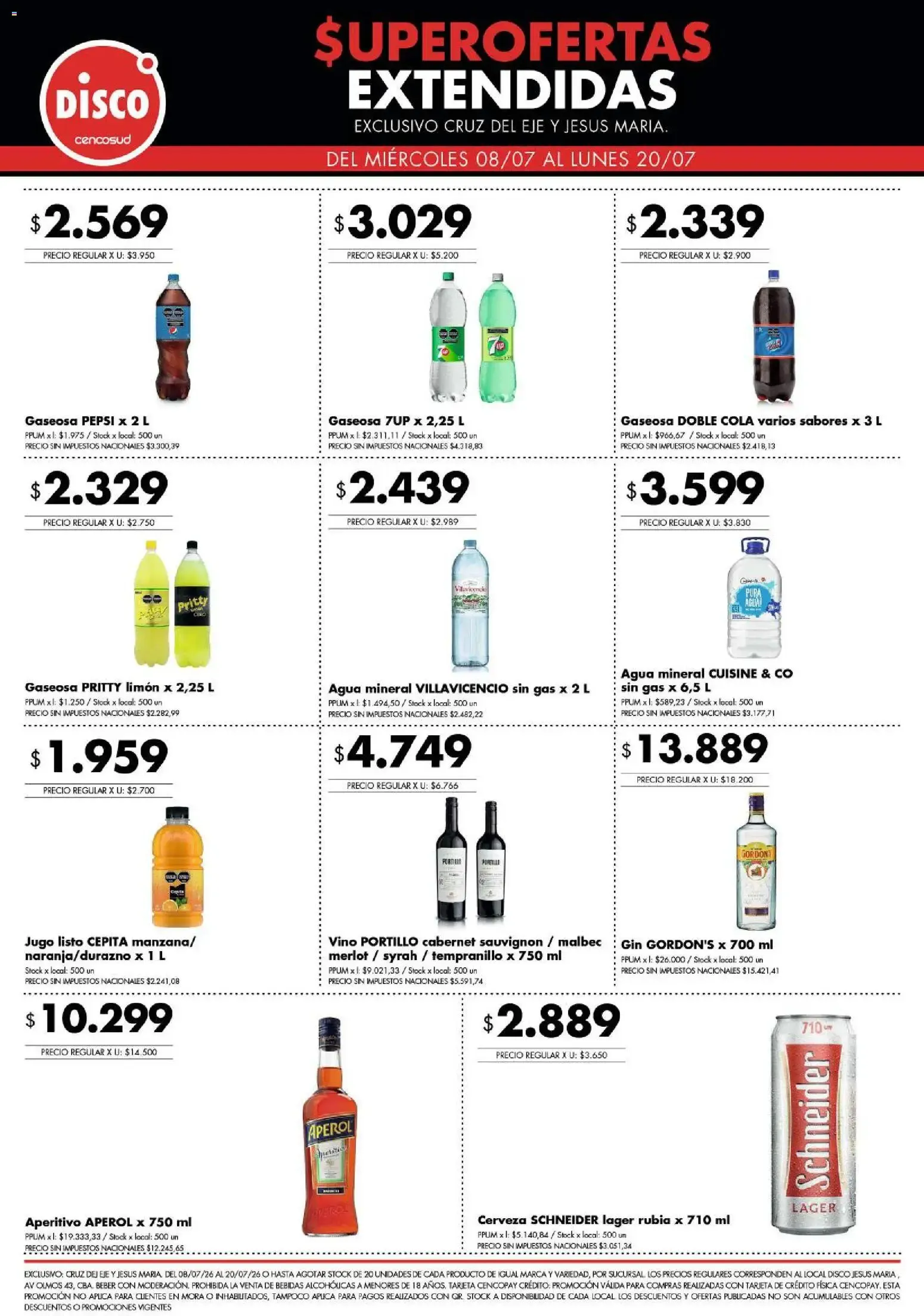 Ofertas de Disco - Superofertas extendidas - Cruz del Eje y Jesus Maria del 08/07/2026 - 20/07/2026 8 de julio al 20 de julio 2026 - Página 3 del catálogo