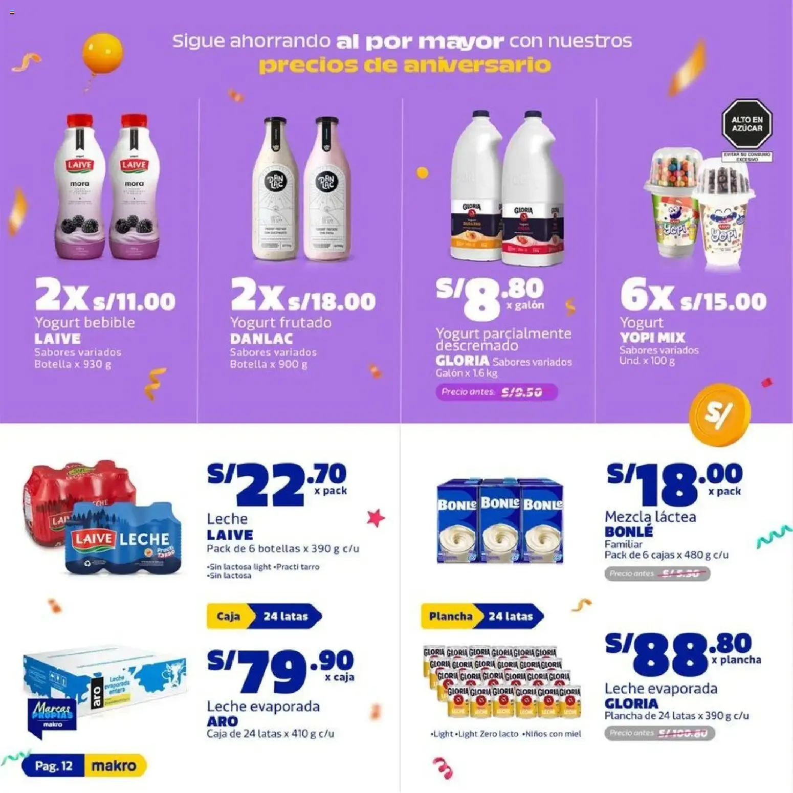Catalogo de Precios Cumpleañeros Makro 14 de julio al 29 de julio 2026 - Pag 12