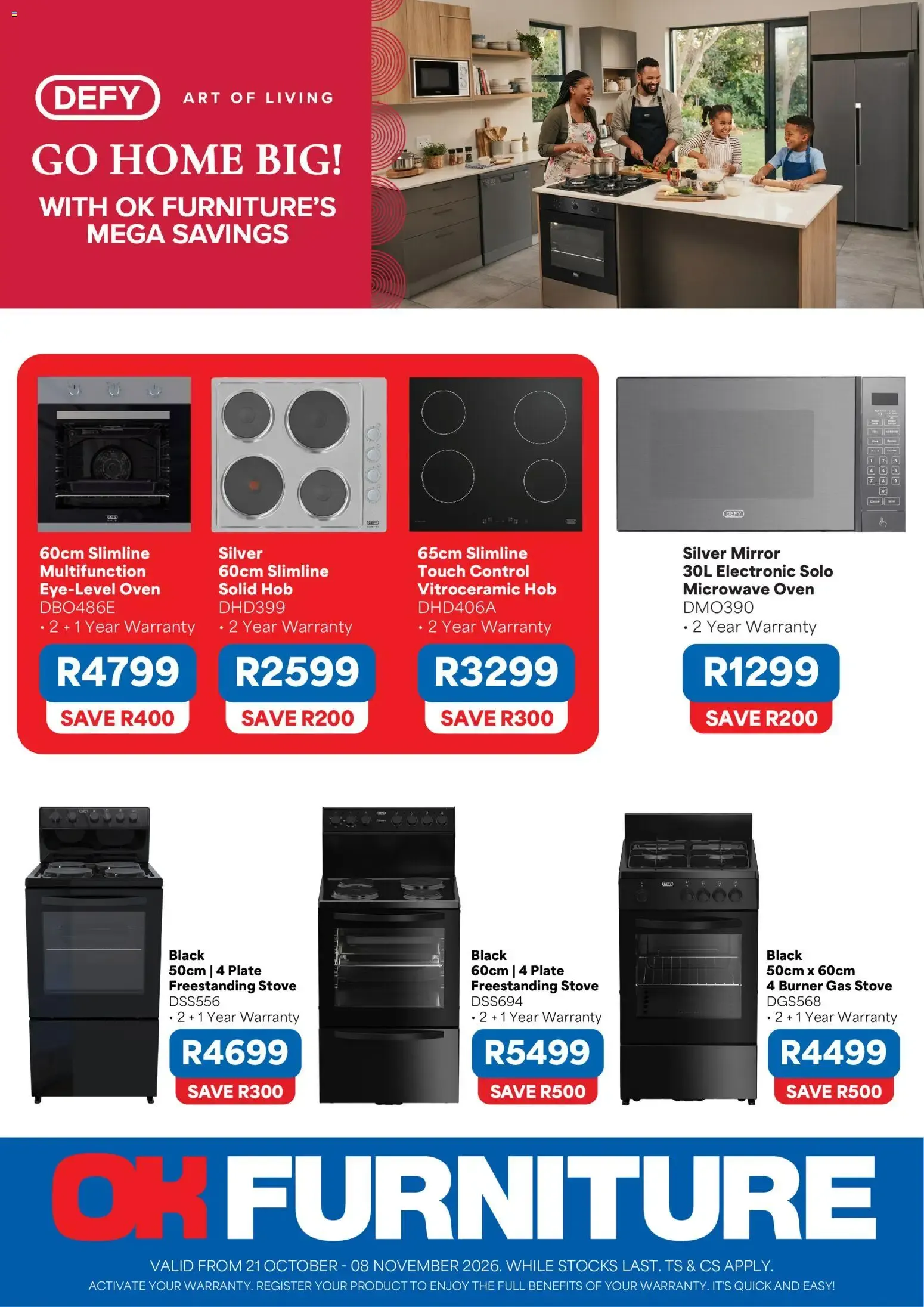 OK Furniture Defy Mega Savings (21/10/2026 - 08/11/2026) Online