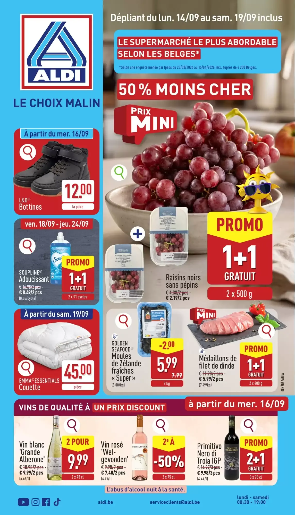 ALDI Dépliant du 14/09 au 19/09 van 14 september tot 19 september 2026 - folder pagina 1