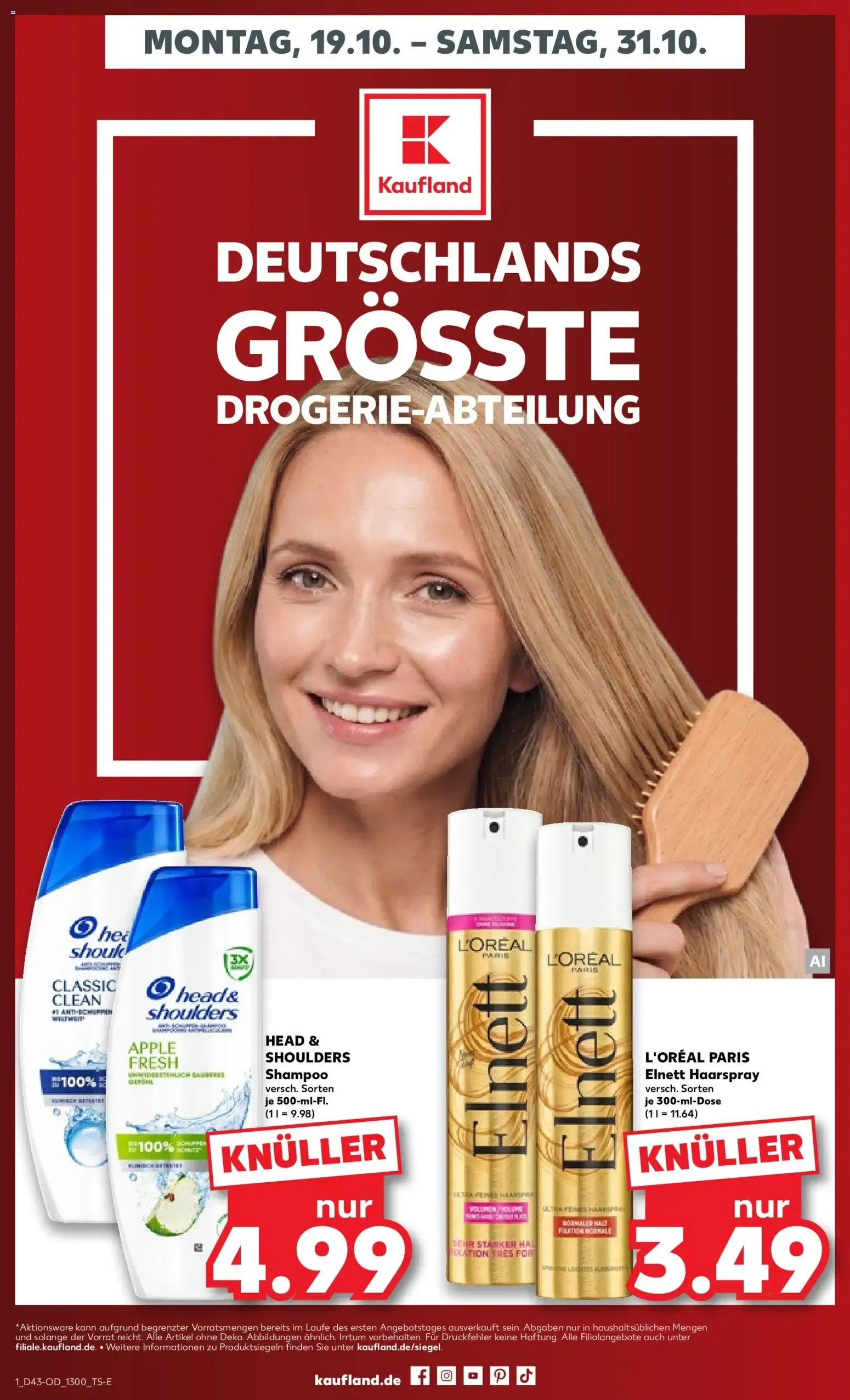 Kaufland: Deutschlands Größte Drogerie-Abteilung van 19 oktober tot 31 oktober 2026 - Folder pagina 1