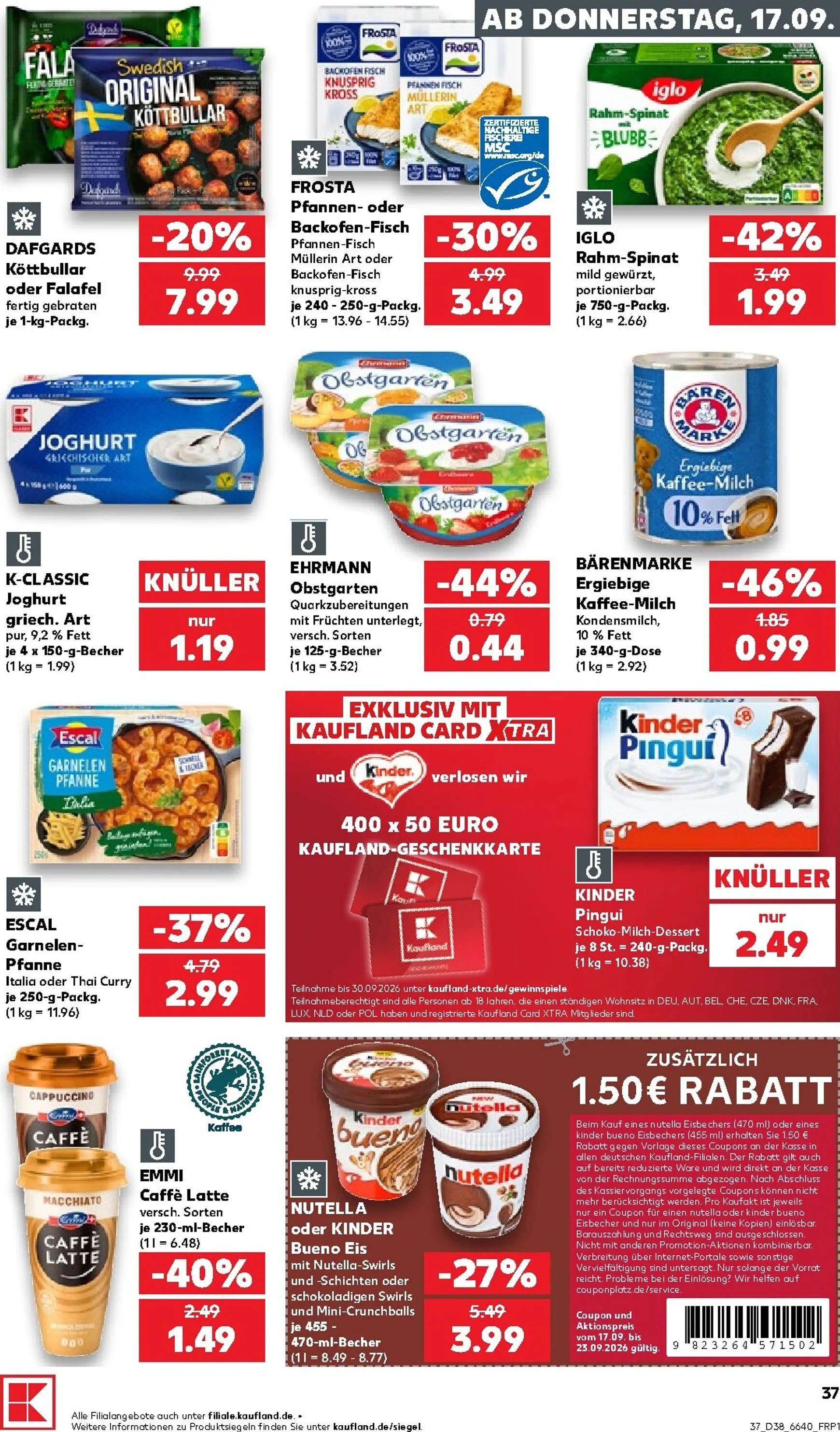 Neuer Kaufland Prospekt – von Donnerstag 17.09.2026 bis Mittwoch 23.09.2026 von 17. September bis 23. September 2026 - Prospekt seite 38