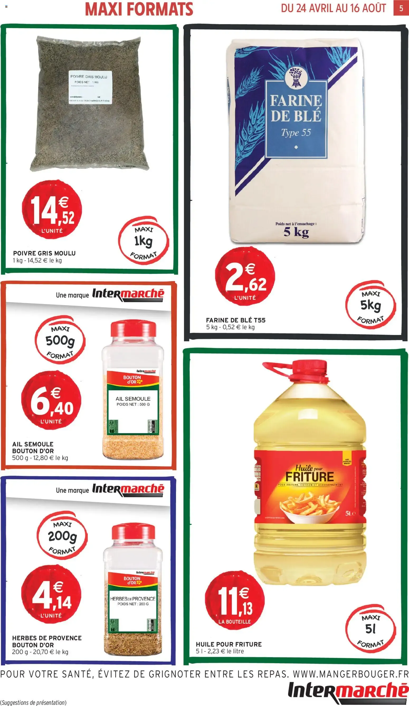 Intermarché - En gros, c’est moins cher à partir du 24/04/2026 - promo en ligne du 24 avril au 16 août 2026 - Catalogue page 5