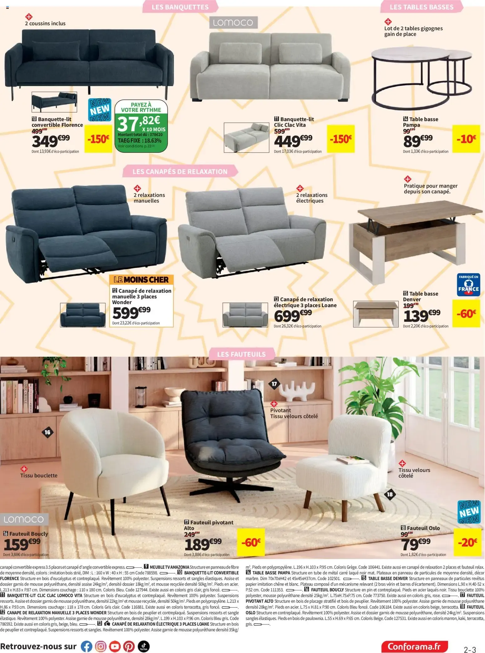 LE GRAND DESTOCKAGE PROMO RAMA Conforama du 13 octobre au 9 novembre 2026 - Catalogue page 3