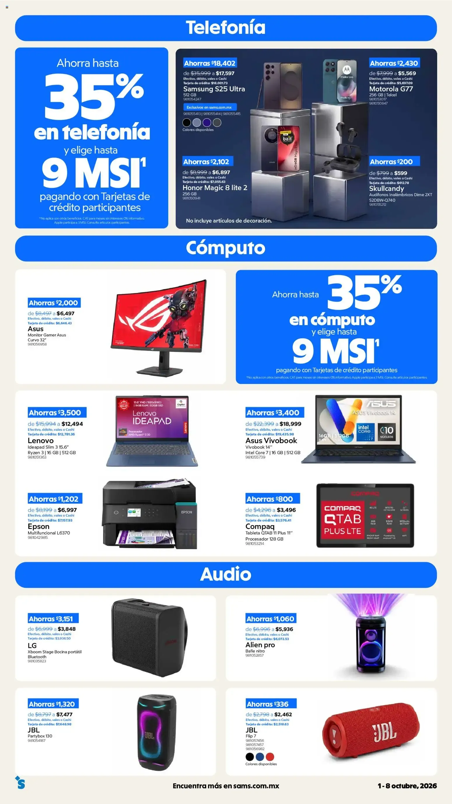 Catálogo de Sam's Club: Únete al Club 1 de octubre al 8 de octubre 2026 - Pagina 3