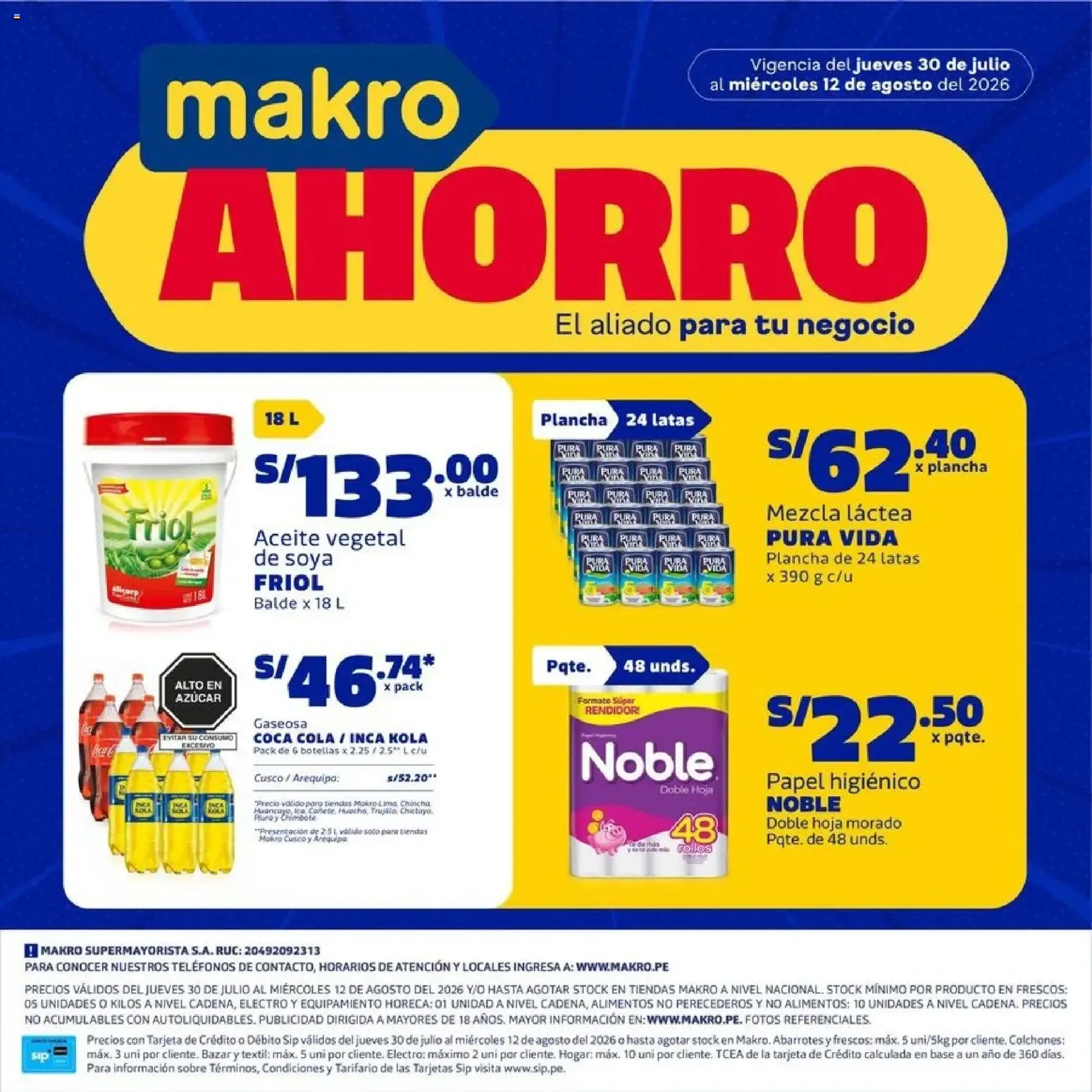 Catalogo de Makro Ahorro: El aliado para tu negocio 30 de julio al 12 de agosto 2026 - Pag 1