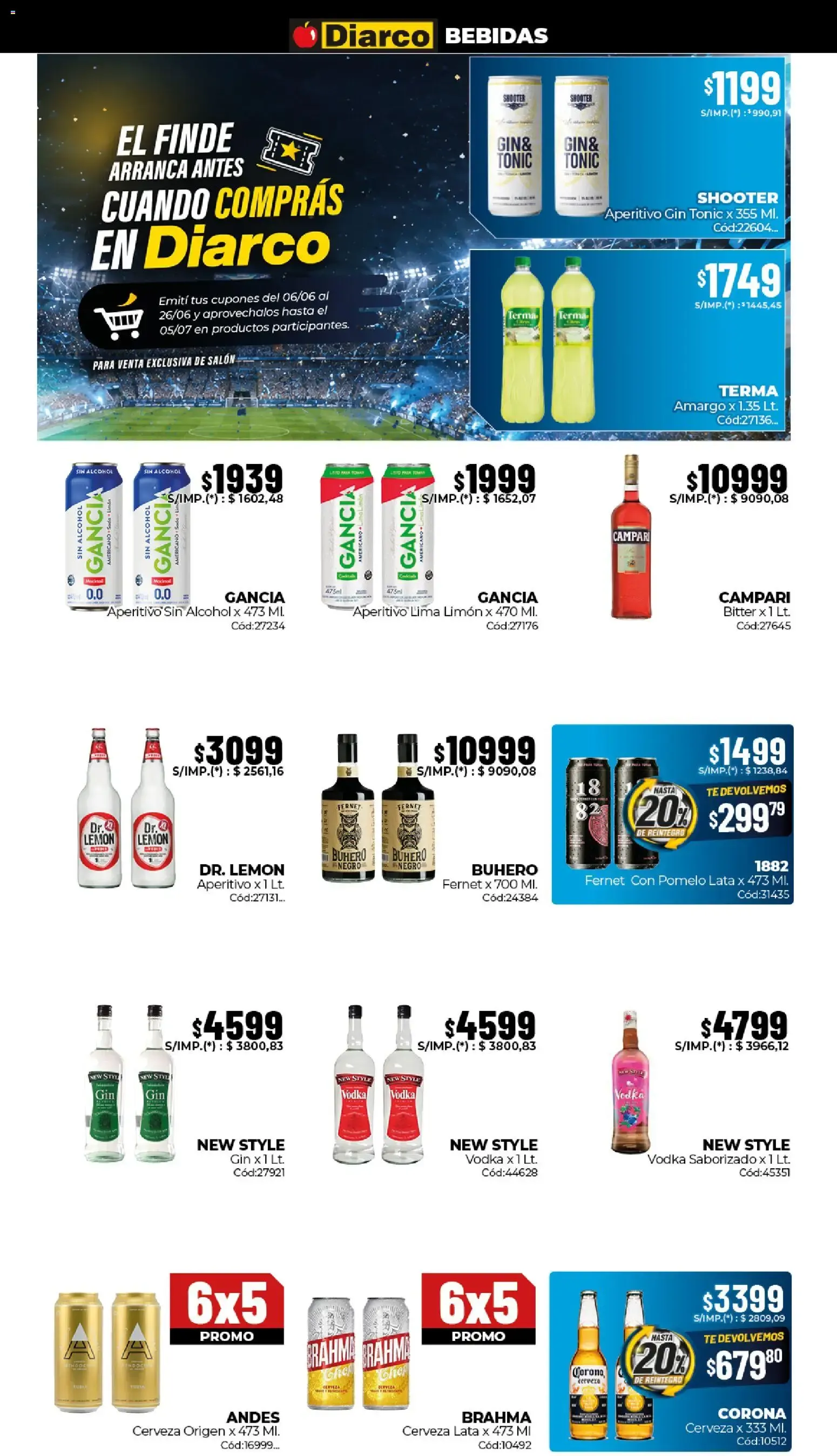 Ofertas de Diarco - Ahorros Mundiales del 22/06/2026 - 26/06/2026 22 de junio al 26 de junio 2026 - Página 7 del catálogo