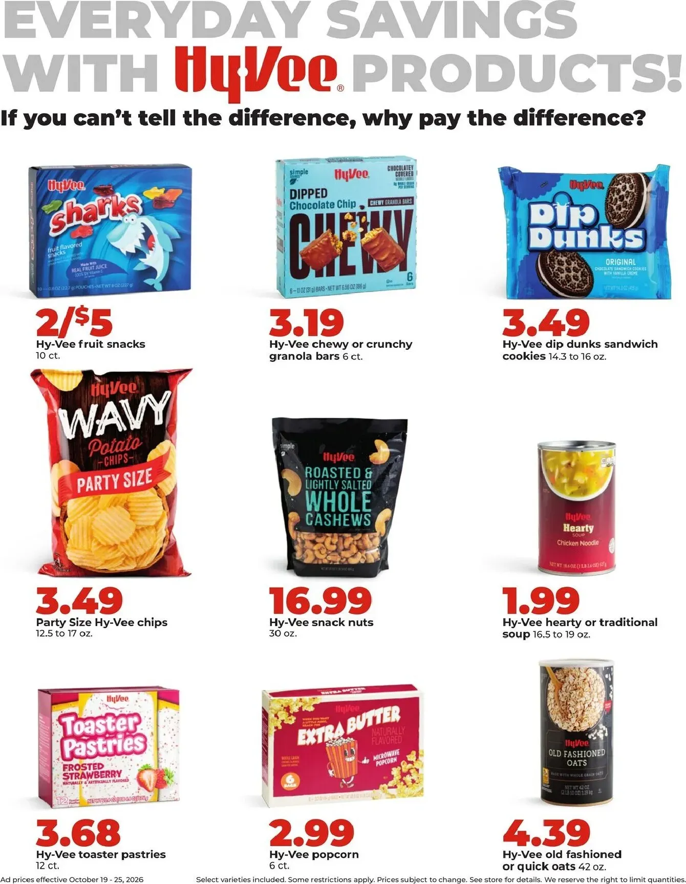 Weekly ad Current Hy Vee leaflet valid from Monday 10/19/2026 to Sunday 10/25/2026 from October 19 to October 25 2026 - Page 20