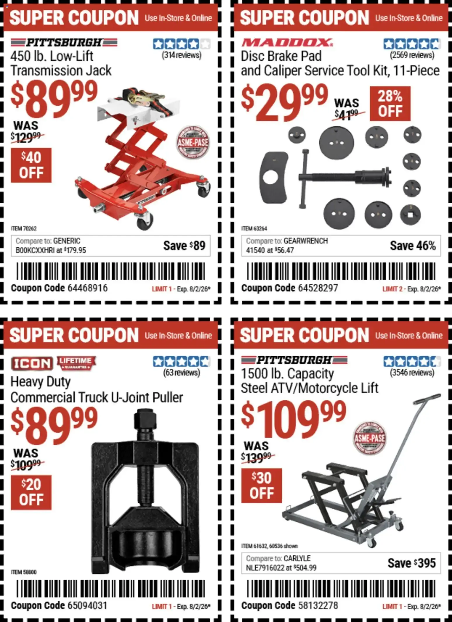 Weekly ad Harbor Freight Coupon Deals from July 20 to August 2 2026 - Page 4