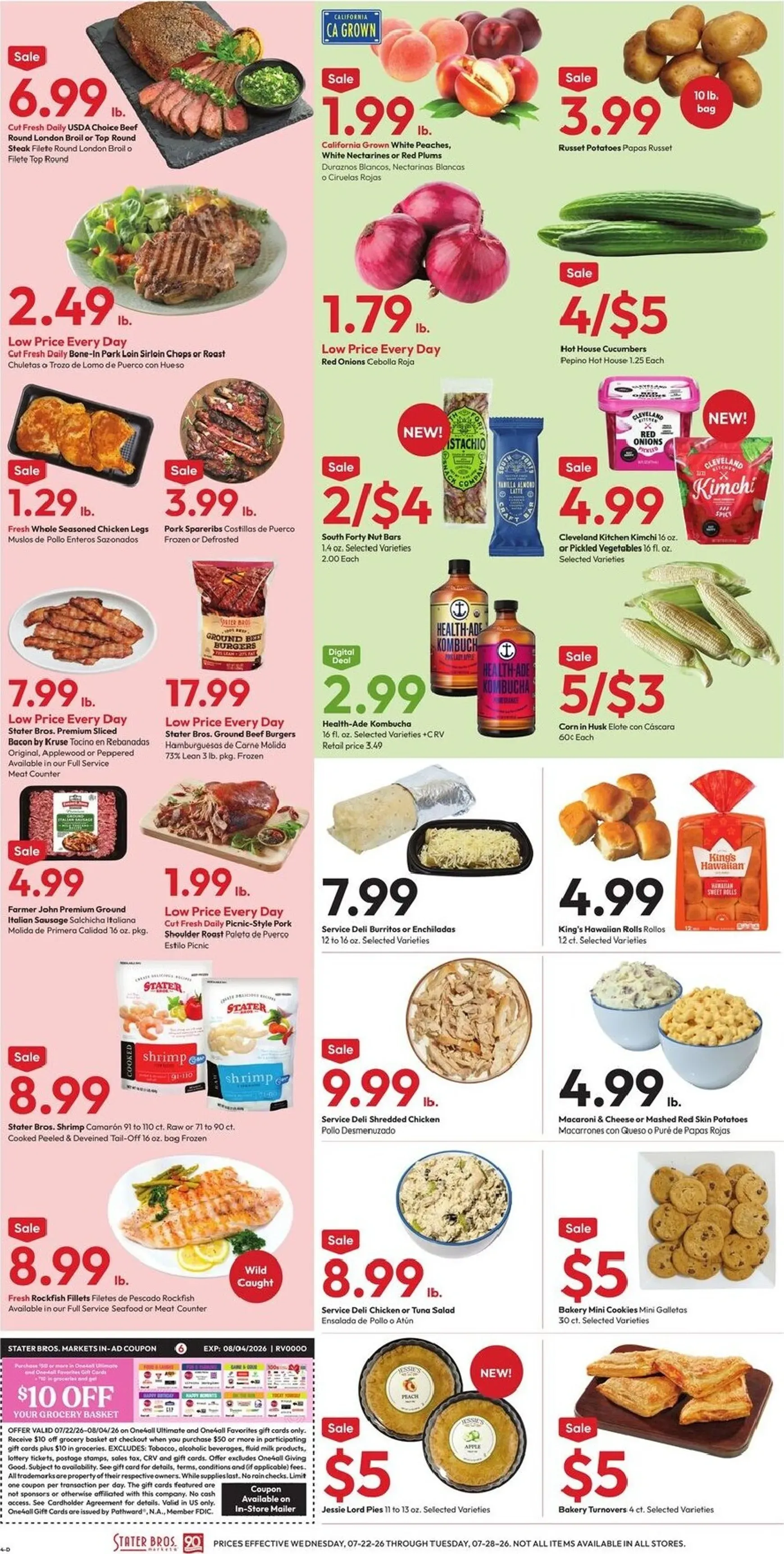 Weekly ad Current Stater Bros. leaflet valid from Wednesday 07/22/2026 to Tuesday 07/28/2026 from July 22 to July 28 2026 - Page 4