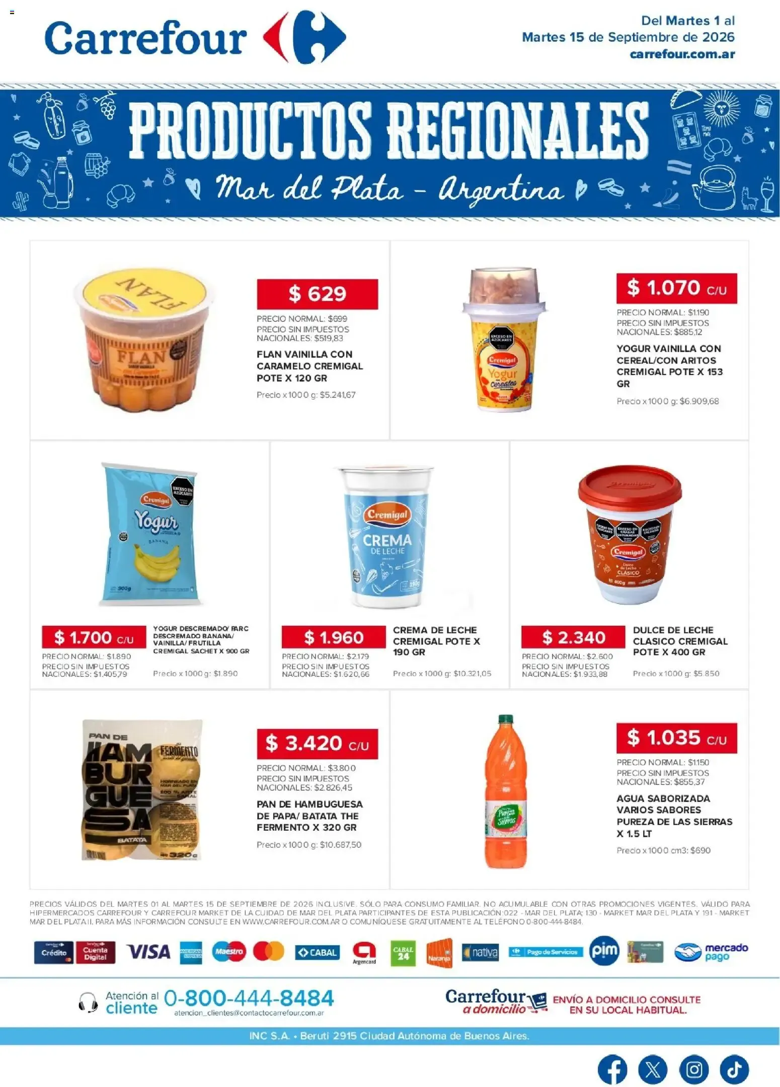 Ofertas de Carrefour - Regionales | Mar del Plata || del 01/09/2026 - 15/09/2026 || Promociones 1 de septiembre al 15 de septiembre 2026 - Página 1 del catálogo