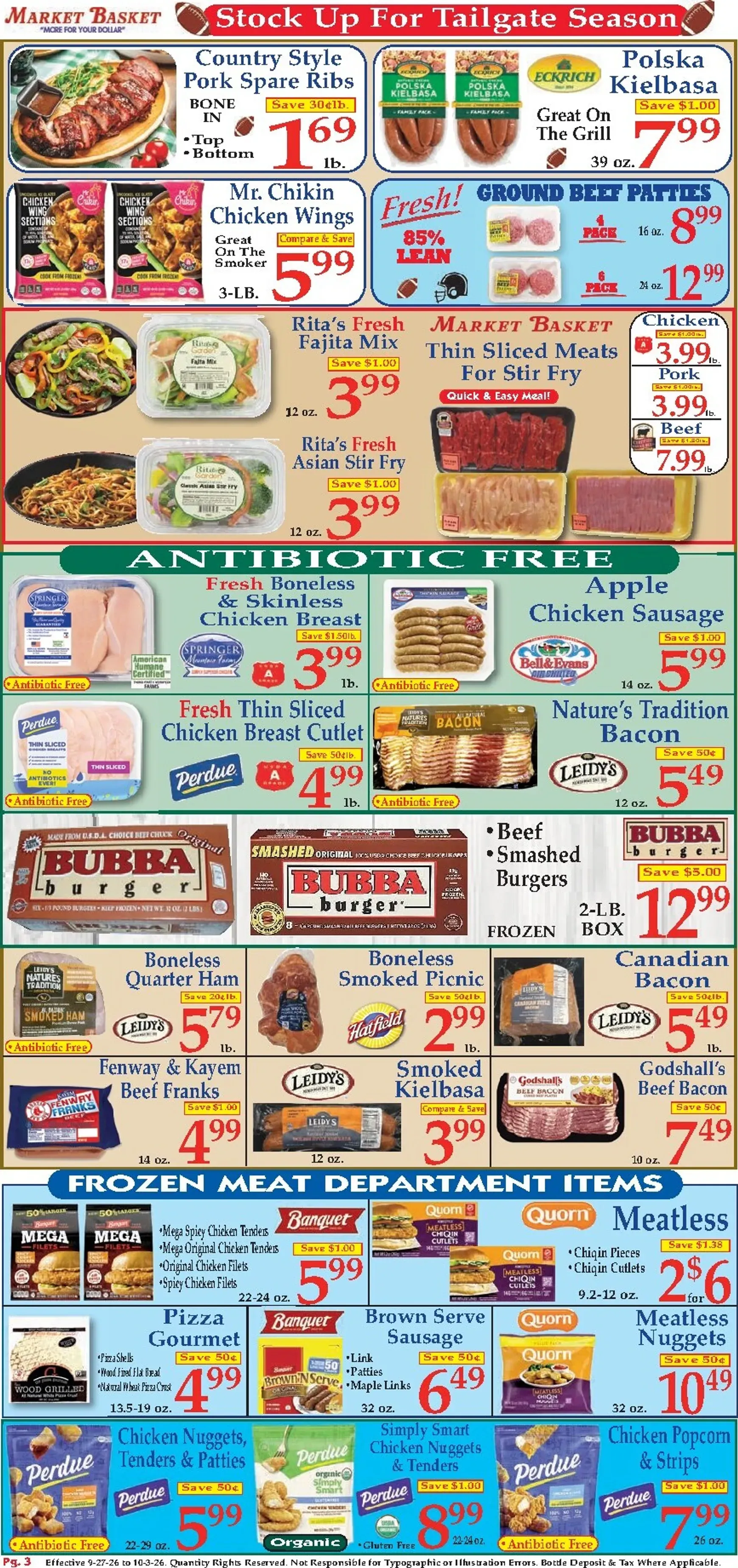 Weekly ad Current Market Basket leaflet valid from Sunday 09/27/2026 to Saturday 10/03/2026 from September 27 to October 3 2026 - Page 3