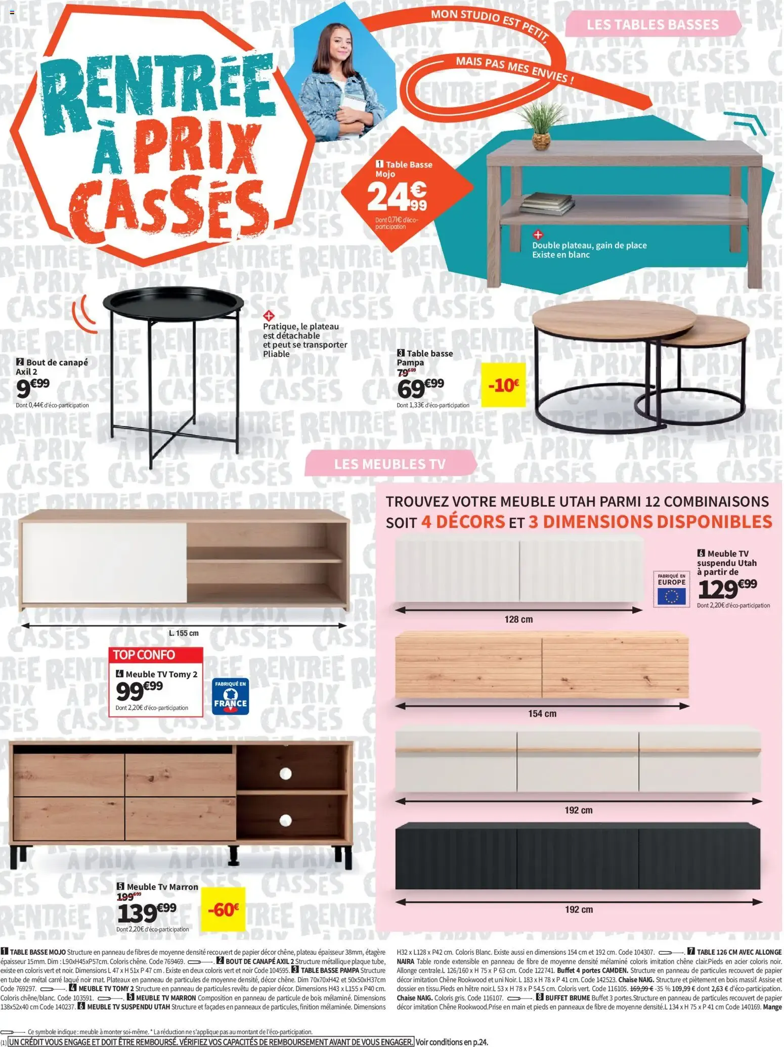 Conforama Rentrée à prix cassés à partir du 04/08/2026 - promo en ligne du 4 août au 24 août 2026 - Catalogue page 12