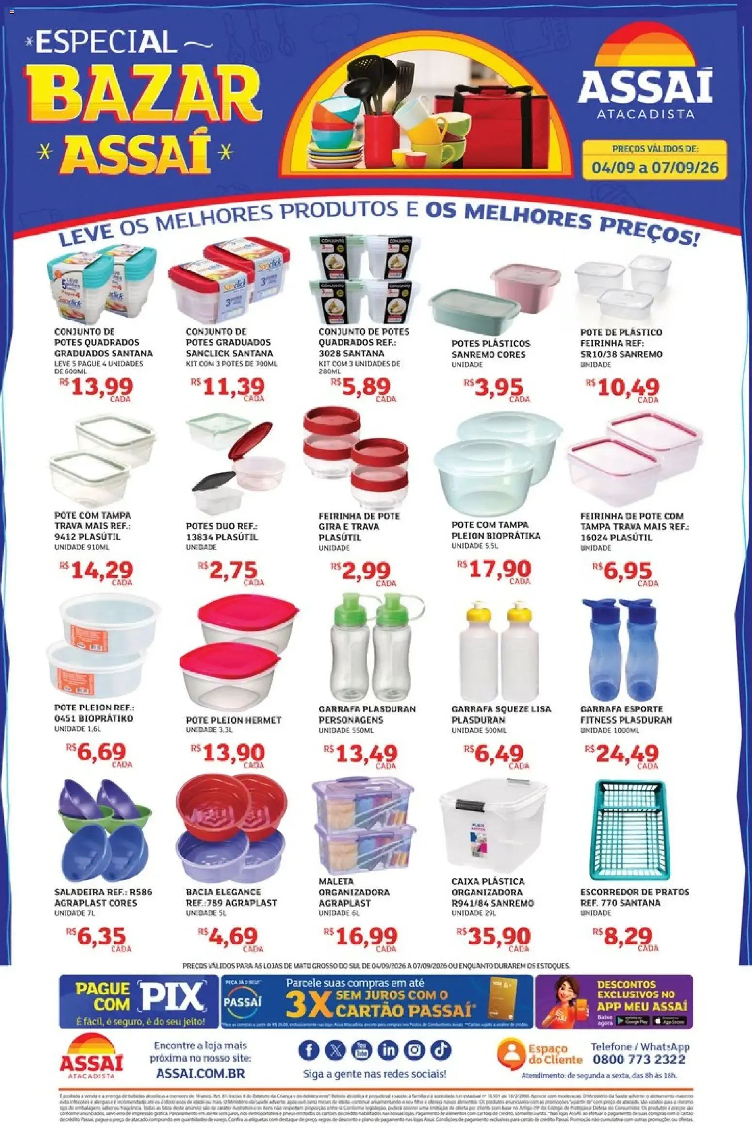 Encarte de Assaí Atacadista ofertas - MS de 04/09/2026 | Promoções Online 4 de setembro até 7 de setembro 2026 - Pagina 1
