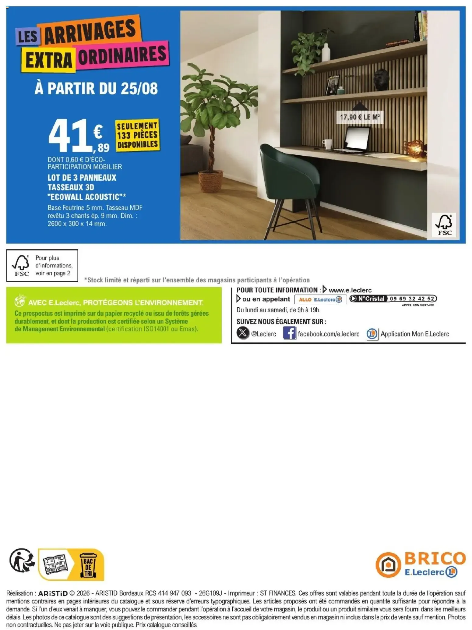 Brico E.Leclerc Arrivages bricolage à partir du 25/08/2026 - promo en ligne du 25 août au 12 septembre 2026 - Catalogue page 20
