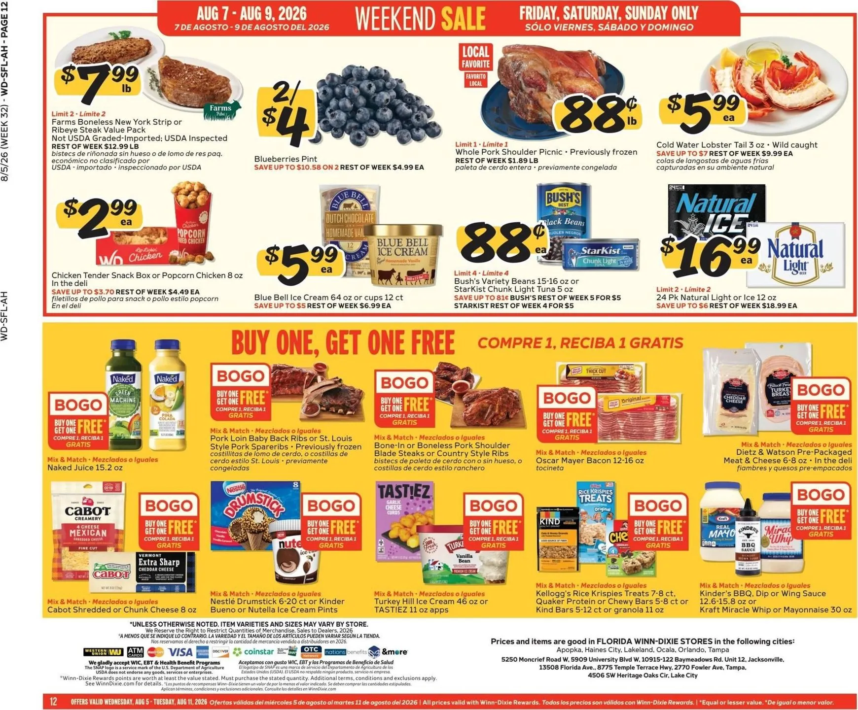 Weekly ad Current Winn-Dixie leaflet valid from Wednesday 08/05/2026 to Tuesday 08/11/2026 from August 5 to August 11 2026 - Page 12