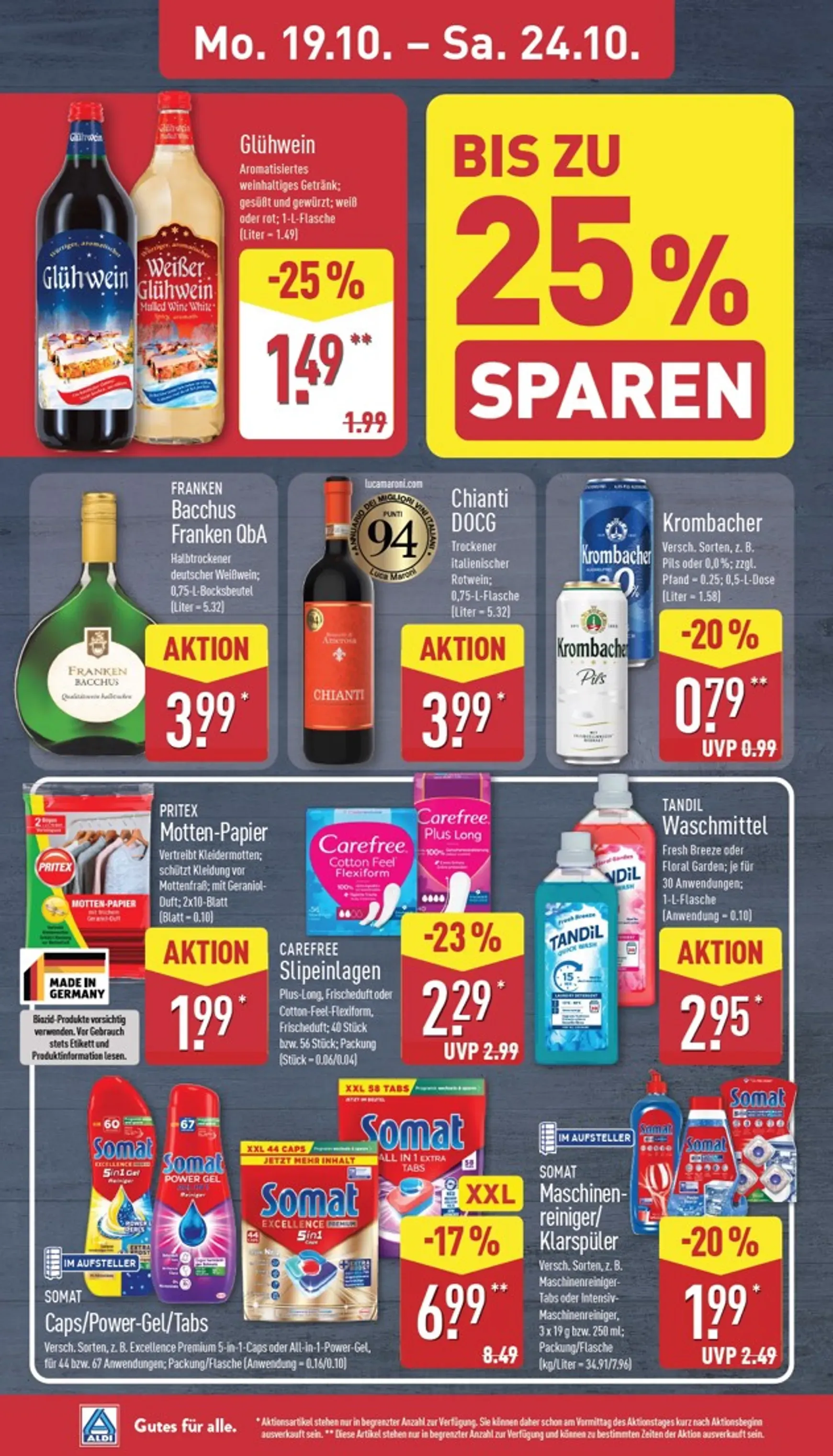 ALDI: Gutes für alle. Zum ALDI Preis. von 19. Oktober bis 24. Oktober 2026 - Prospekt seite 8