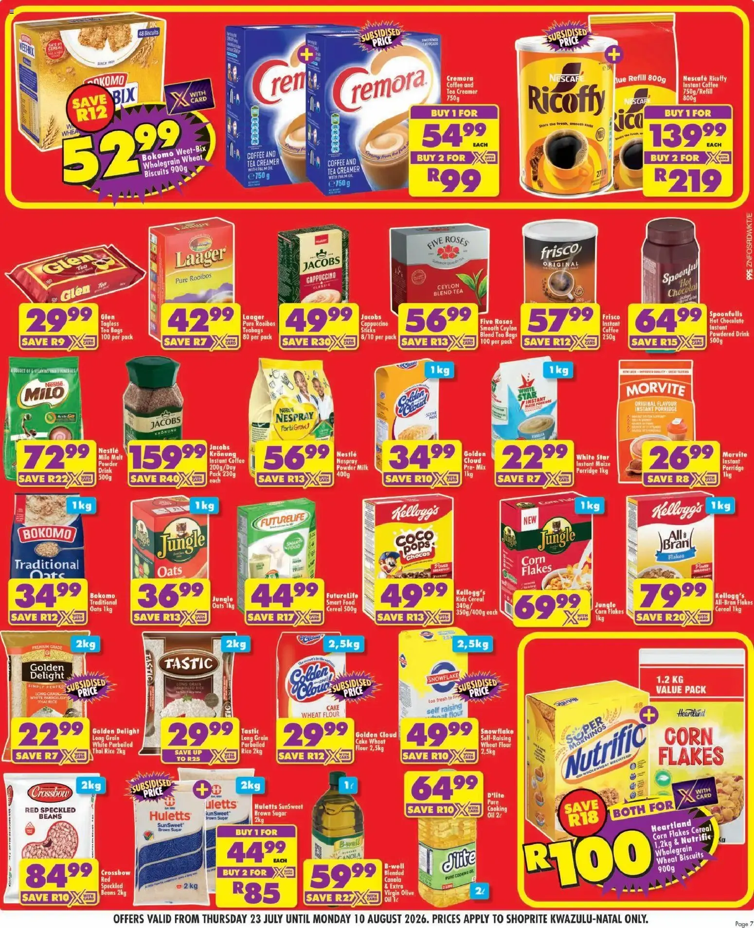 Shoprite: It's Our Major Low Price Birthday from 23 July to 10 August 2026 - Catalogue Page 7