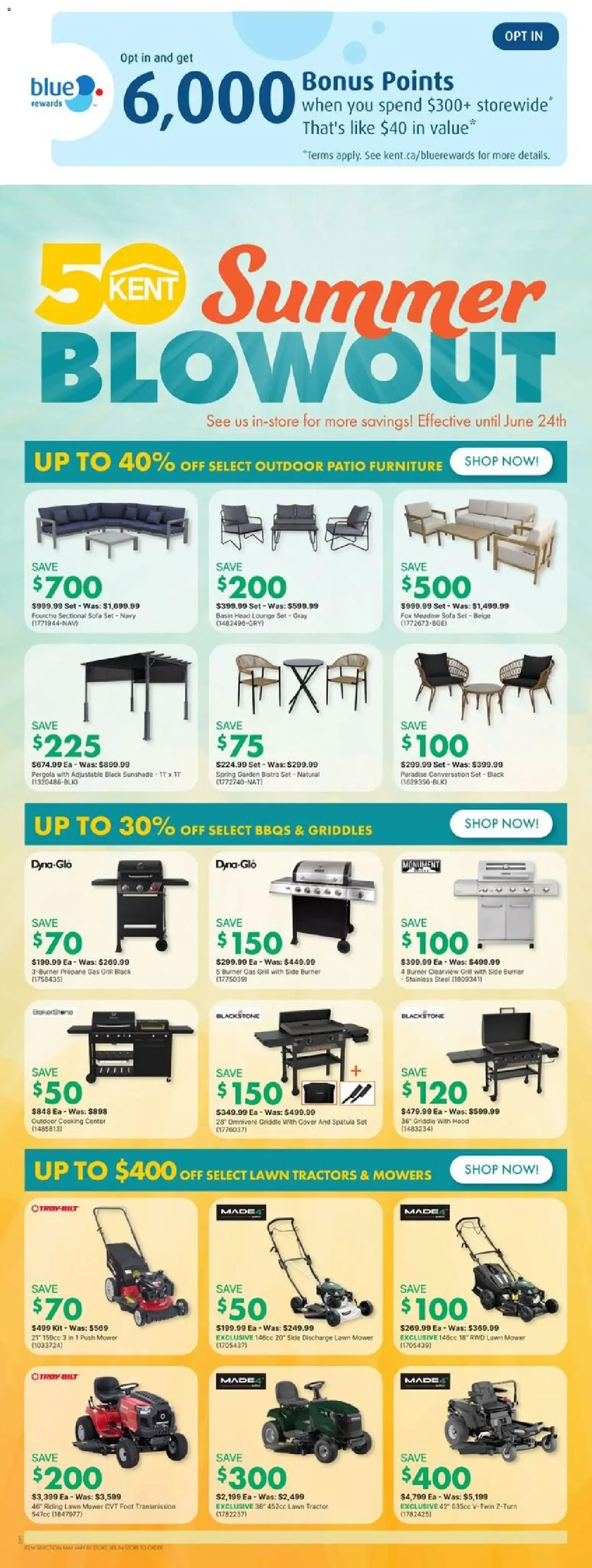 Kent Summer blowout flyer - NS from Jun 18, 2026 > weekly specials & deals from June 18 to June 24 2026 - flyer page 1